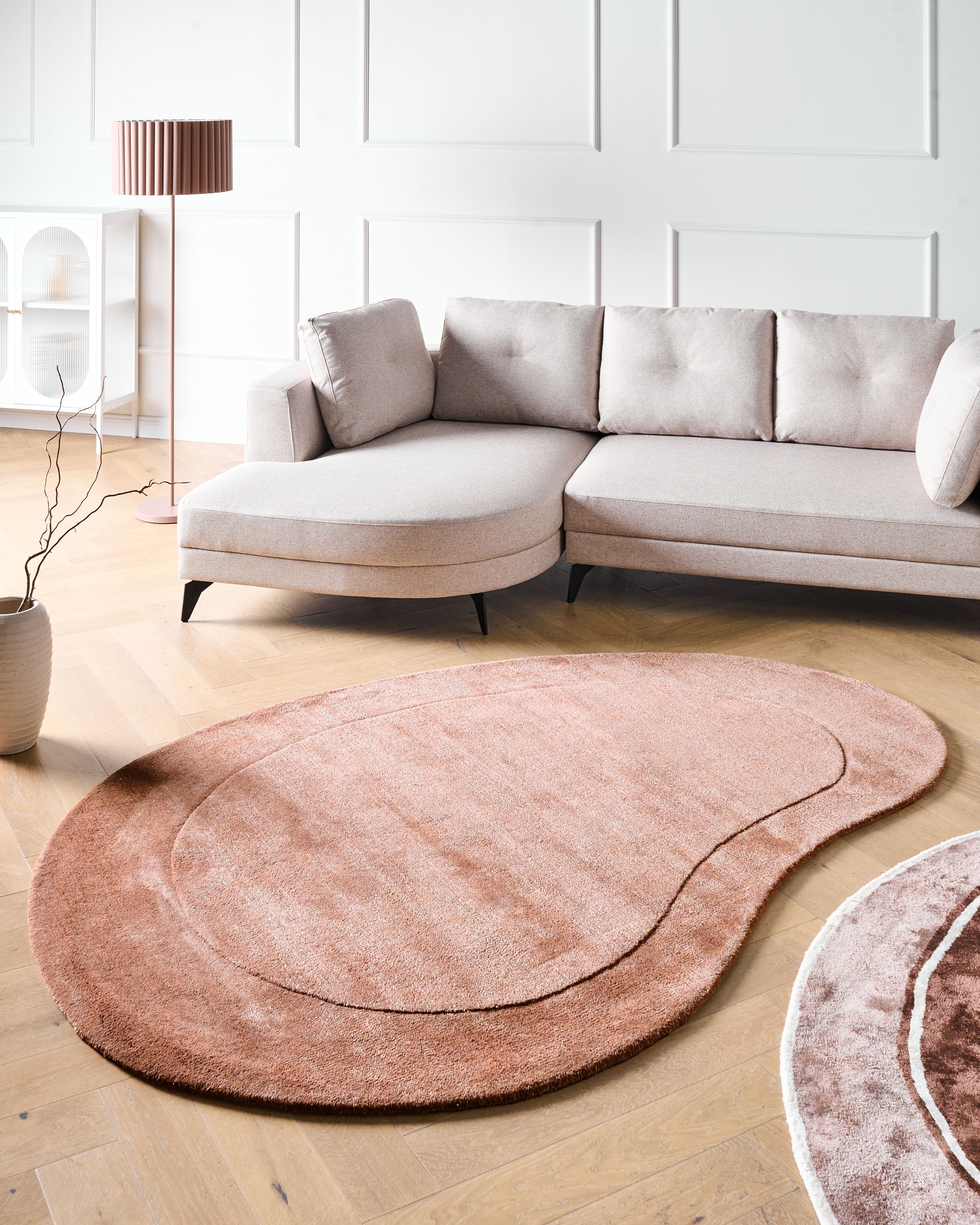 Rug MASSO Golden Brown 160 x 230 cm Viscose