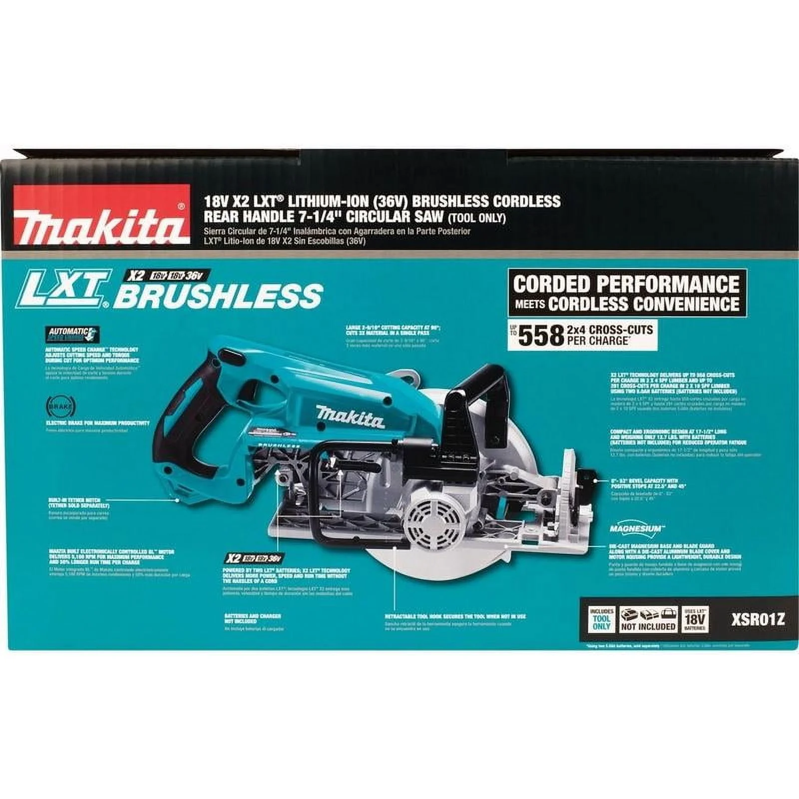 Makita Circular Saw, 7.25 in Dia, 5100 RPM XSR01Z - Image 5