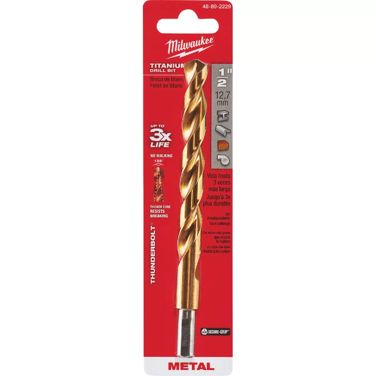 Milwaukee THUNDERBOLT 1/2 In. Titanium Drill Bit