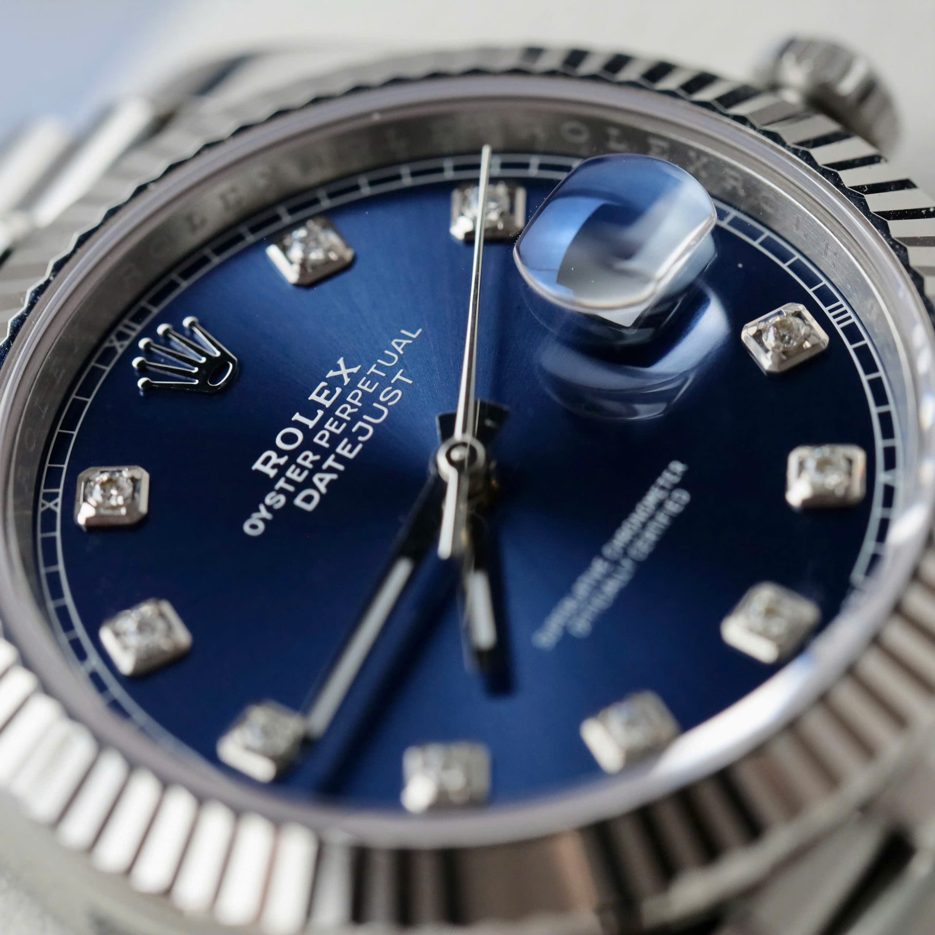 Rolex DateJust Knock Off Watches Blue Dial Moissanite Diamonds Clean Factory 41mm - Top club