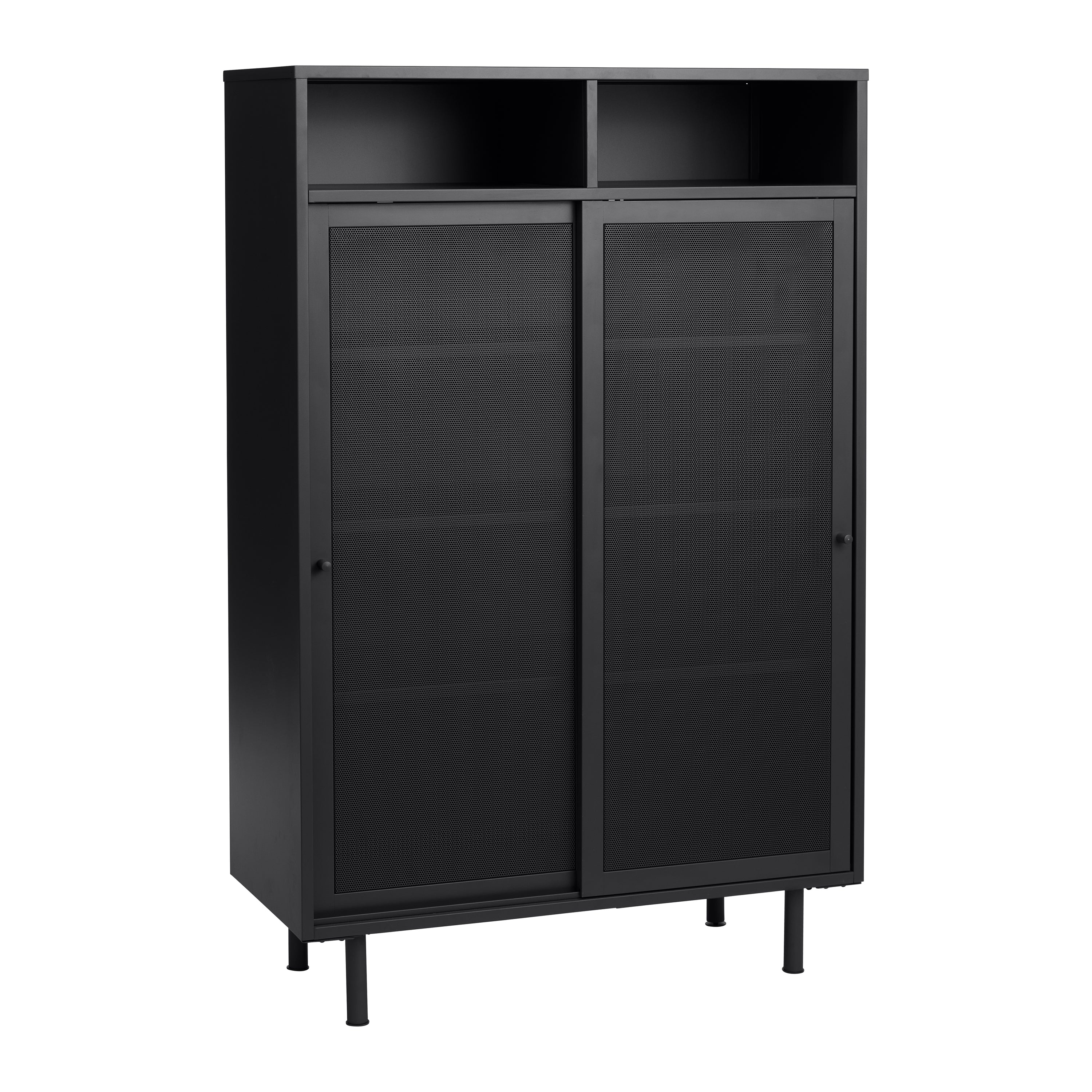 Blokker Tibbe Opbergkast - H 140 cm - Zwart