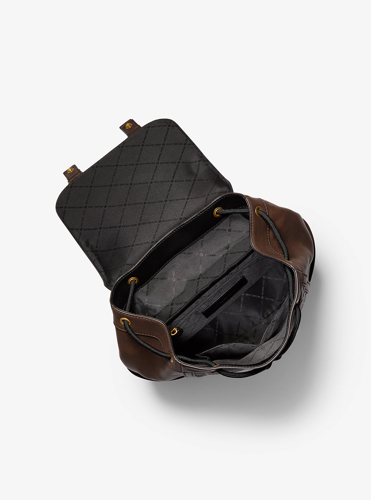 Colby Medium Logo Embossed Burnished Leather Backpack
