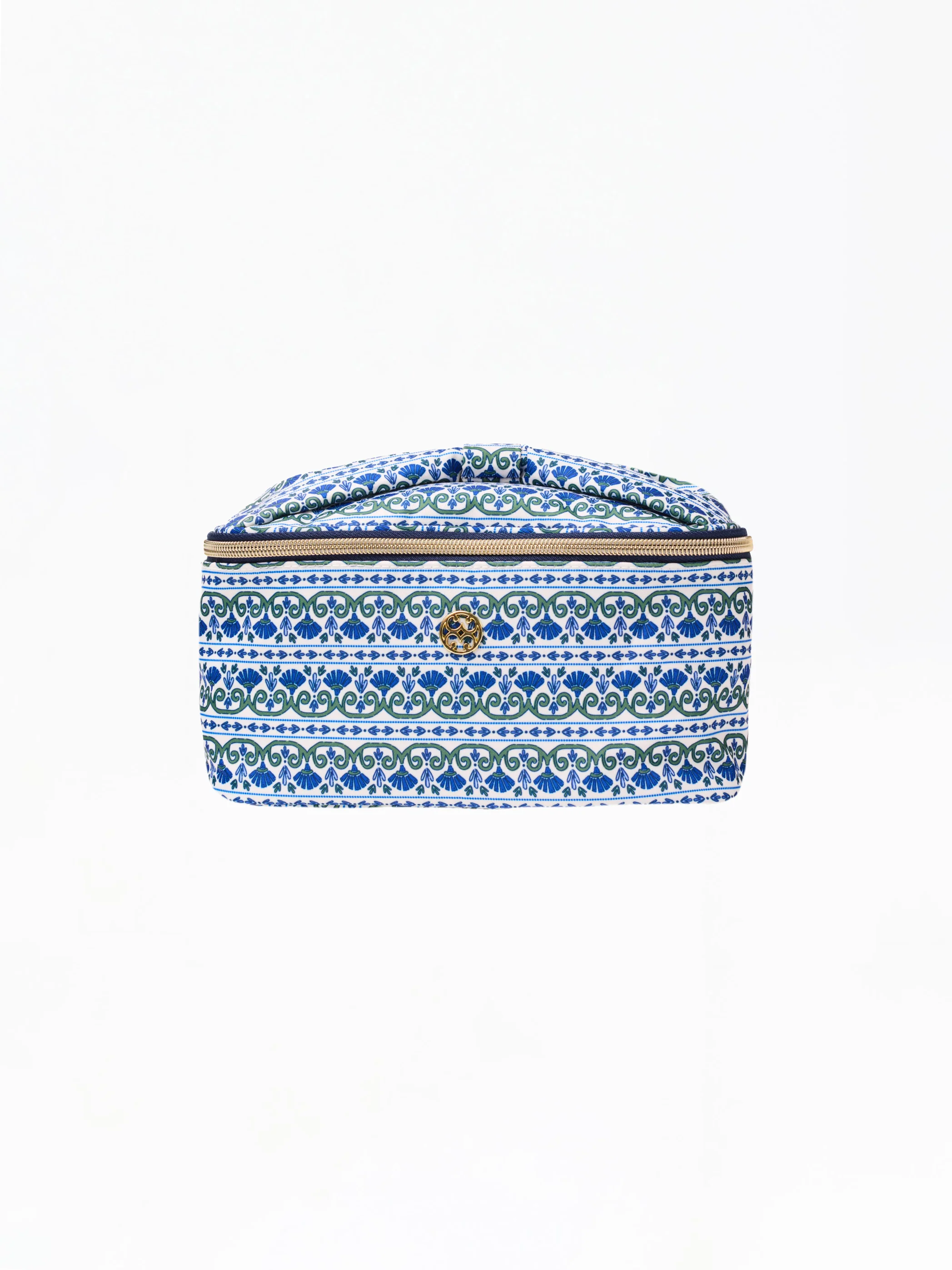 Kiss and Makeup Bag | Floral Foulard Navy