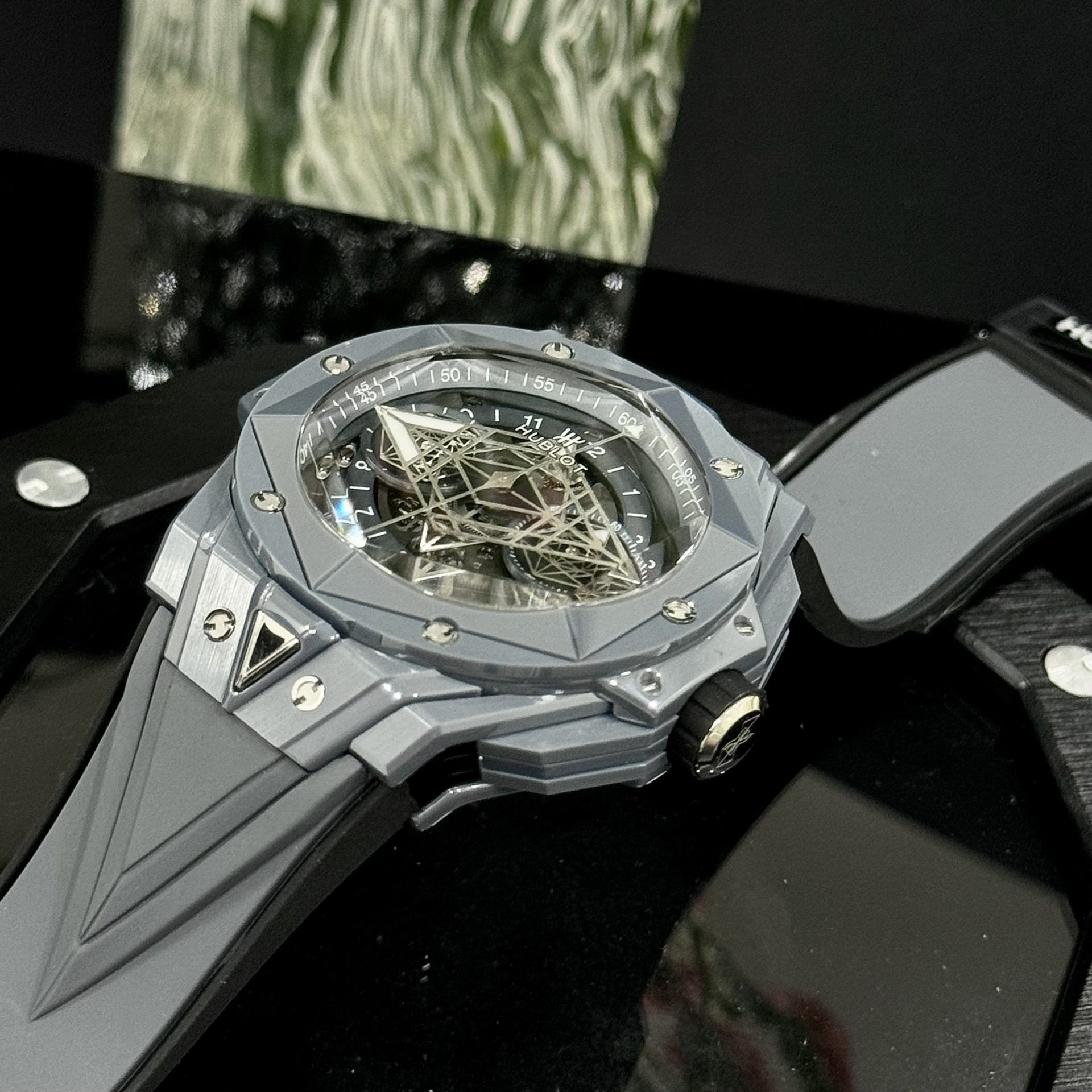 Hublot Replica 1:1 Watch Big Bang Sang Bleu ll Ceramic Gray Factory BBF 45mm - Top club