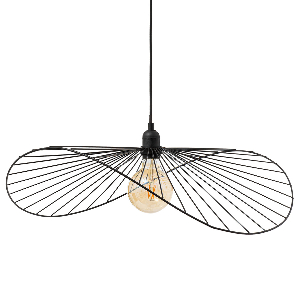 Pendant Light "Adelia" Black metal, D.58 cm