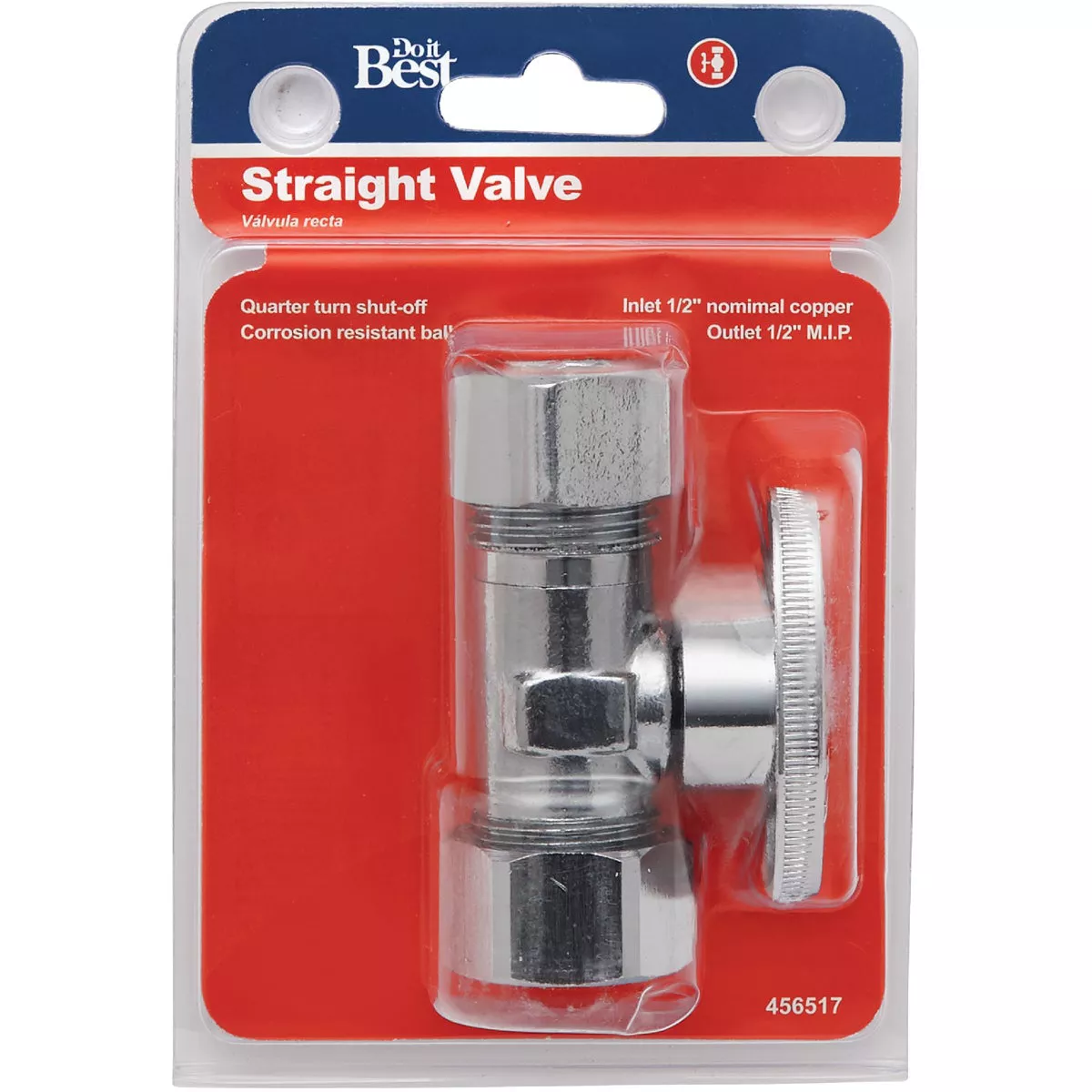 Do it Best 1/2 In. NOM Copper x 1/2 In. MIP Quarter Turn Straight Valve