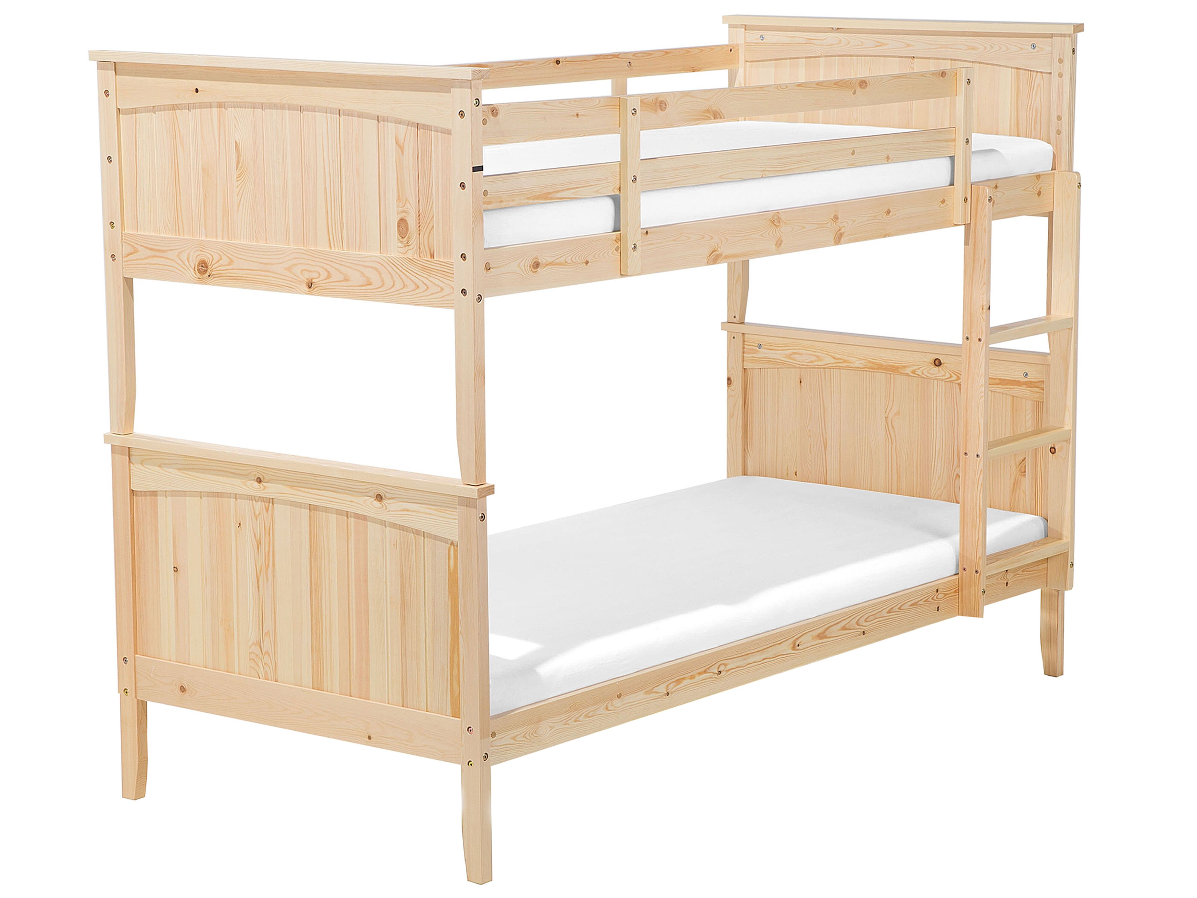 Bunk Bed Pine Wood ALBON 90 x 200 cm (EU Single) Light Brown