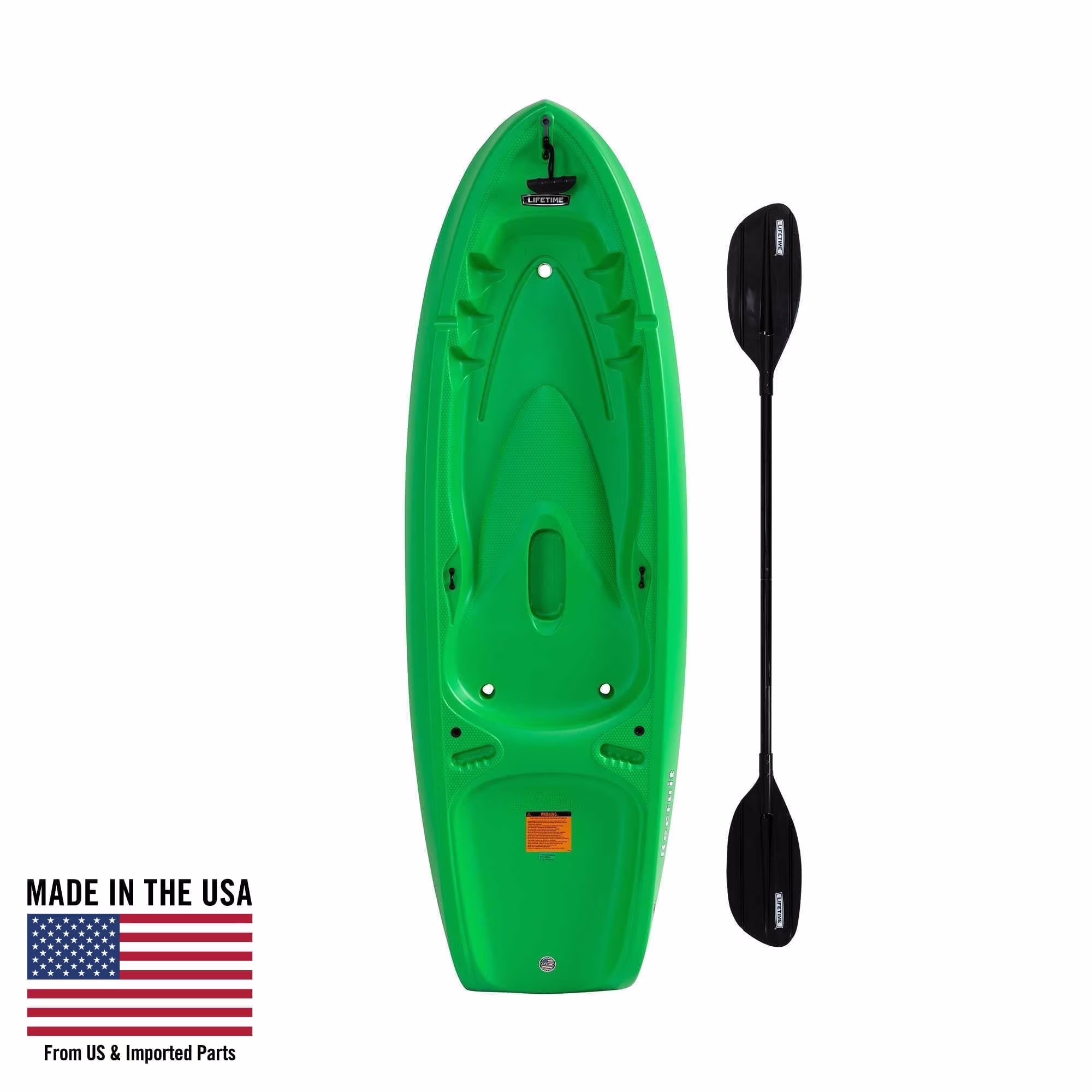 Lifetime Recruit 6.5 ft Youth Sit-on-Top Kayak, Lime Green (90765) - Image 3