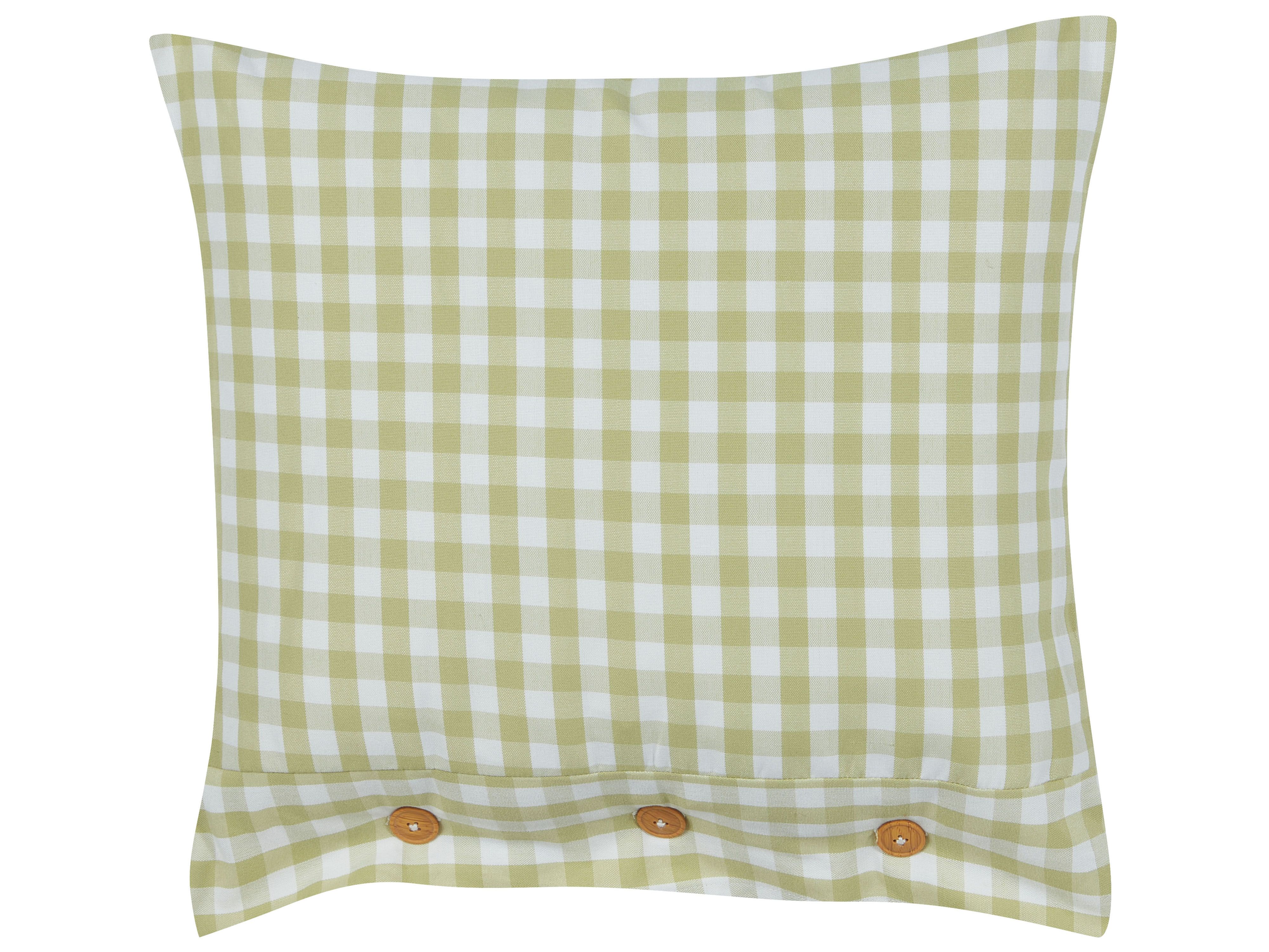 Throw Cushion TALYA 45 x 45 cm Olive Green Checked