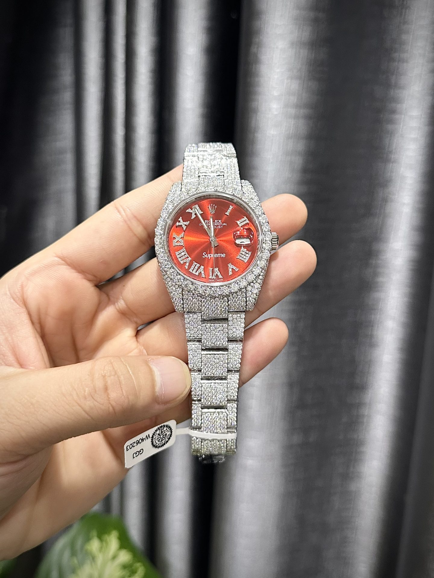 Rolex Replica 1:1 Watch DateJust Supreme Full Diamond Moissanite Hong Kong 41mm - Top club