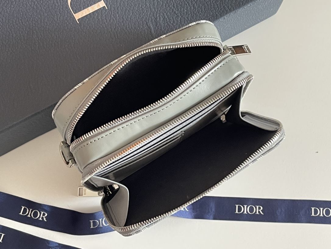 Pouch With Strap Diamond Black/Grey For Women‎ 6.5in/17cm CD 2ESBC119DCO_H43E1:1High-quality replica