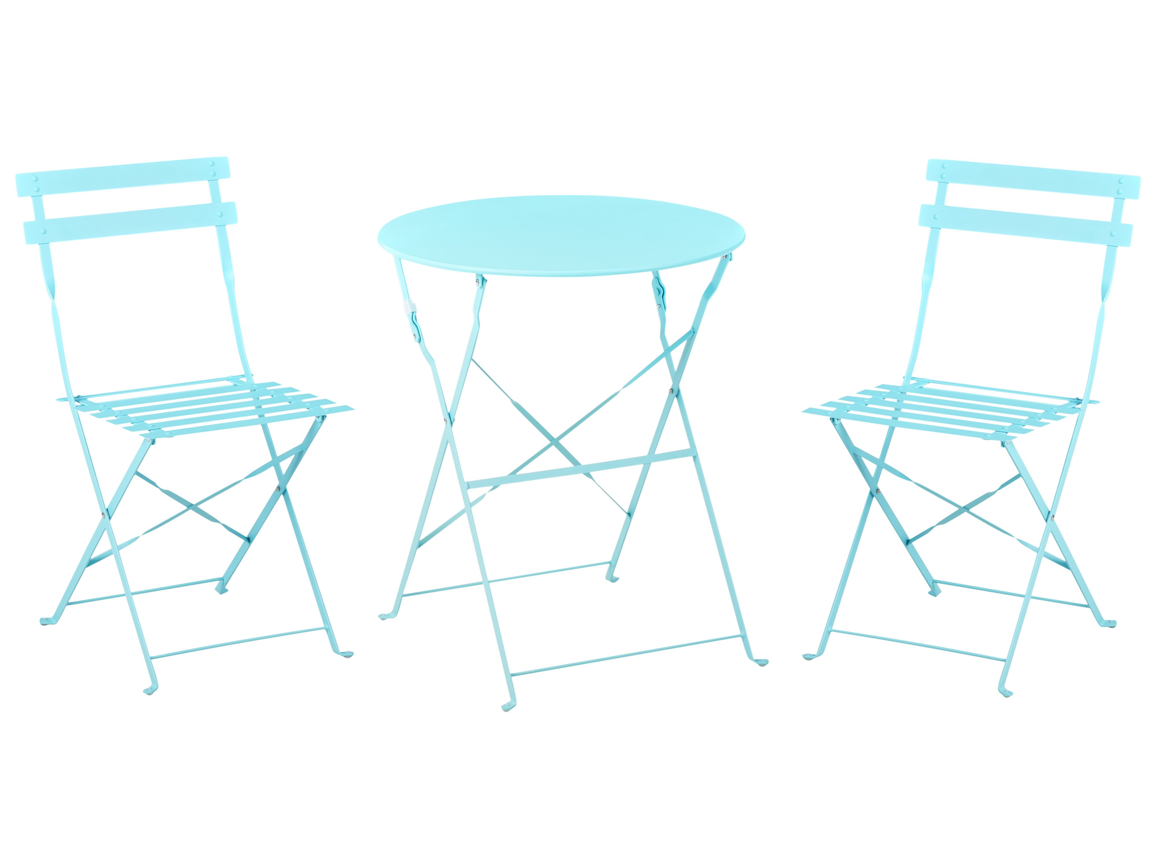 Bistro Set Folding FIORI Metal Turquoise