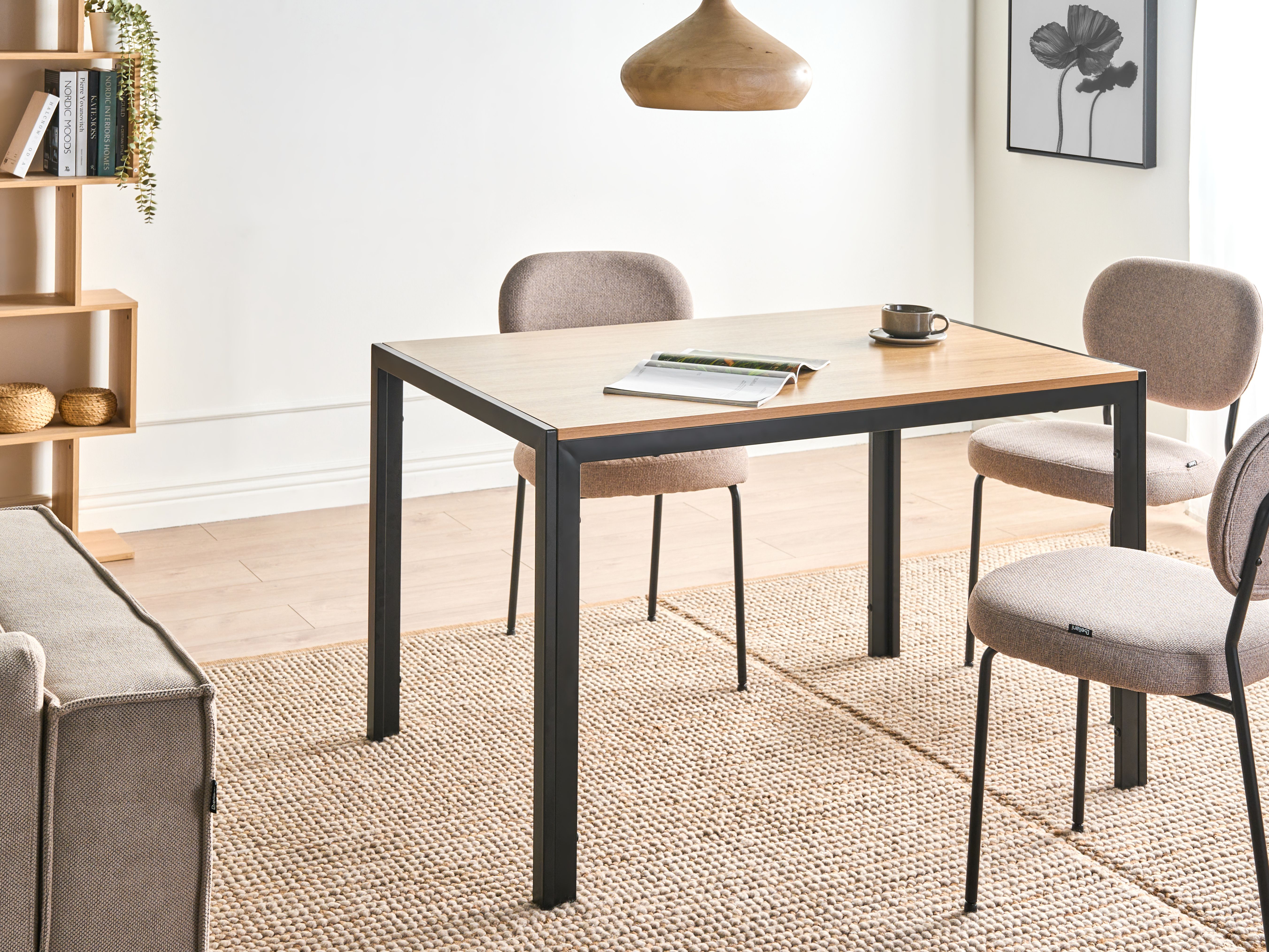 Dining Table MANN Brown/ Black 120 cm 80 cm