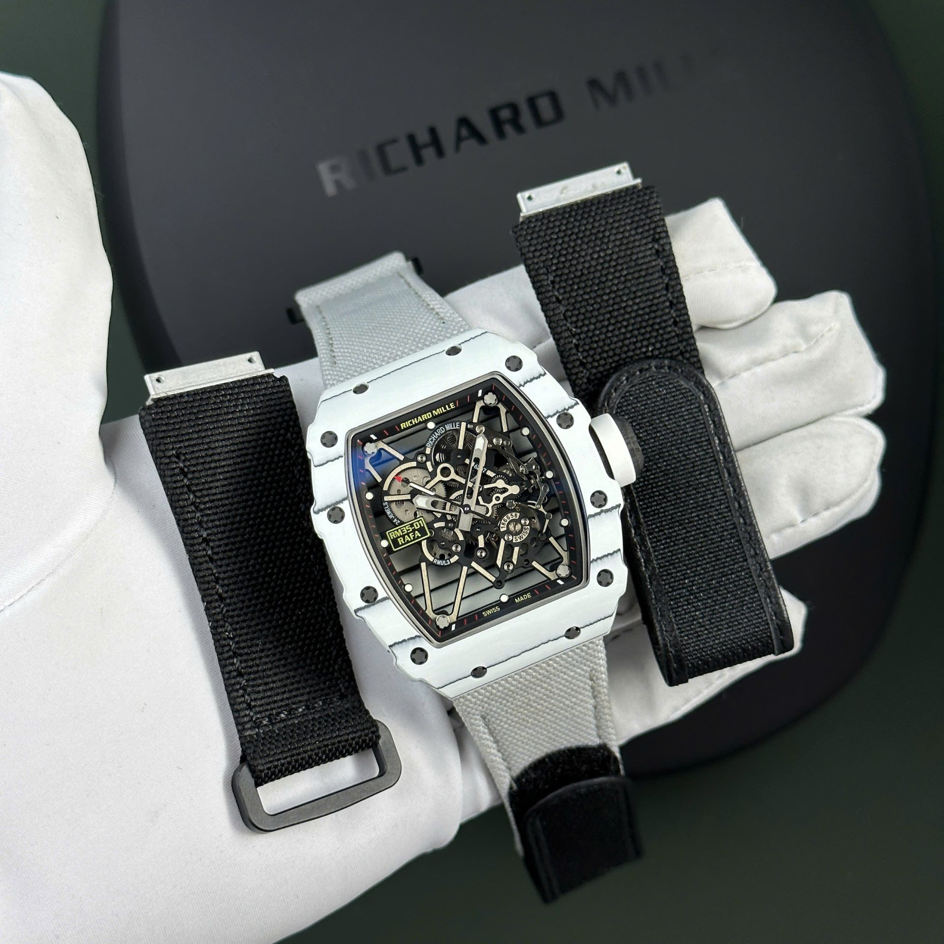 Richard Mille RM35-01 Rafael Nadal Red Rubber Strap Replica 1:1 Watch BBR Factory 42mm - Top club