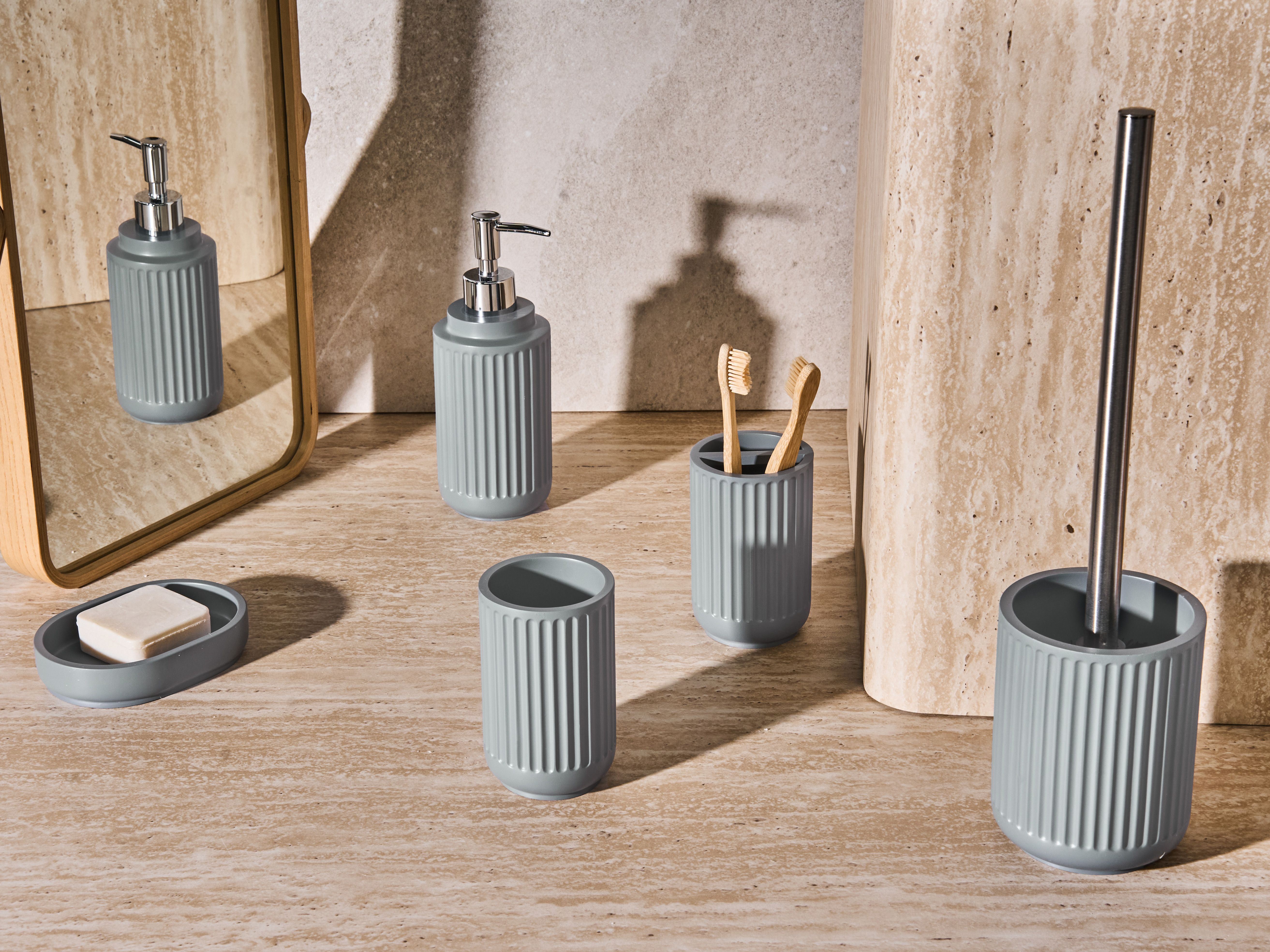 5-Piece Bathroom Accessories Set HUARMEY Light Grey