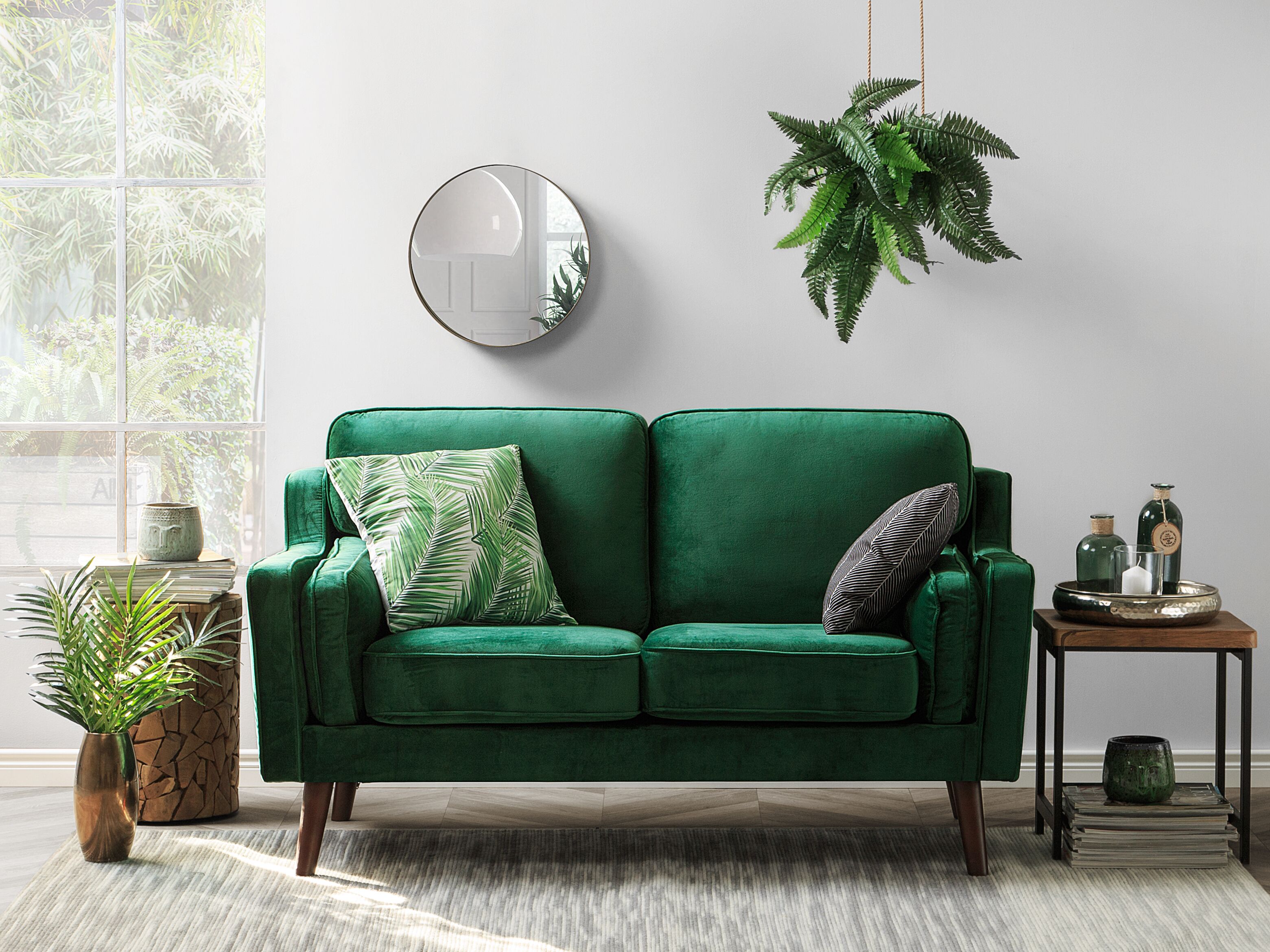 Sofa 2 Seater LOKKA Velvet Emerald Green