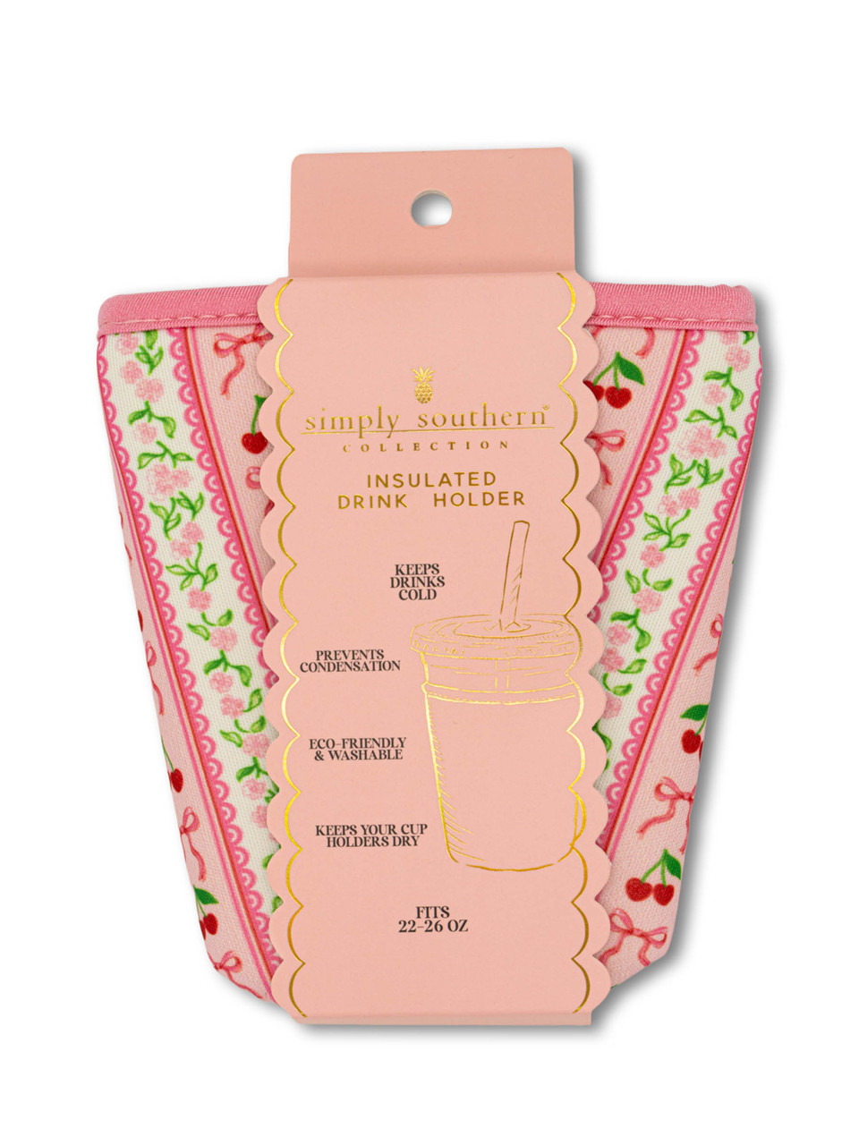 0126-DRINKSLEEVE-SM-CHERRYSTRP - Simply Southern Outlet