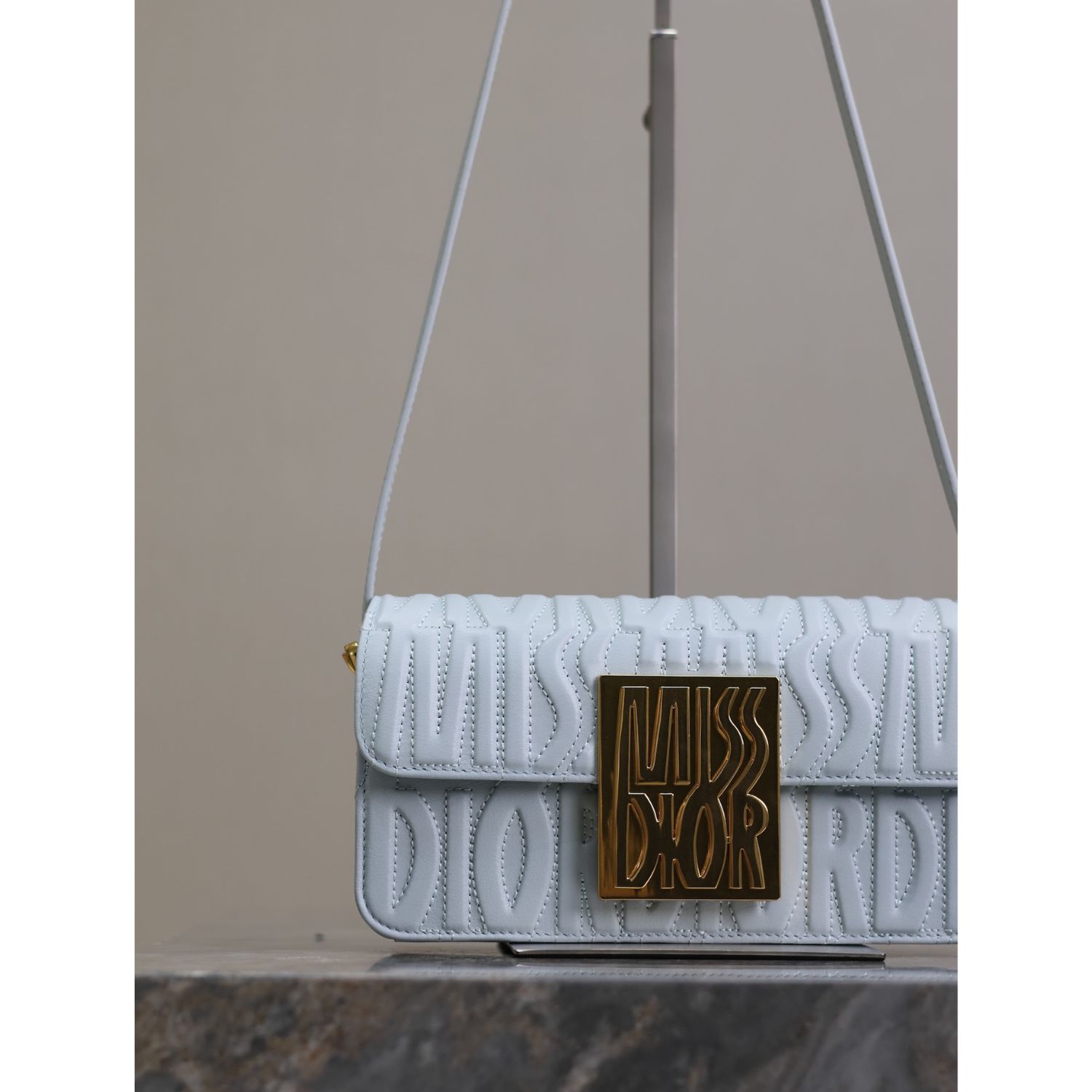 Miss Dior Flap Bag Pale Blue For Women 22cm/8.5in – M2610UBOS_M23B1:1High-quality replica
