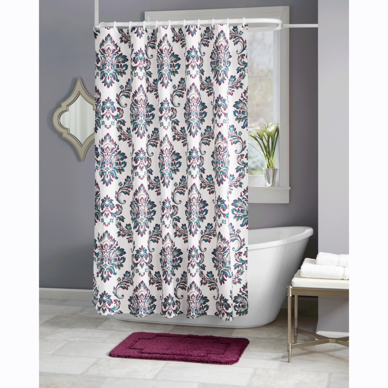 Serene Fleur De Lis Shower Curtain - MIDNIGHT VELVET CATALOG