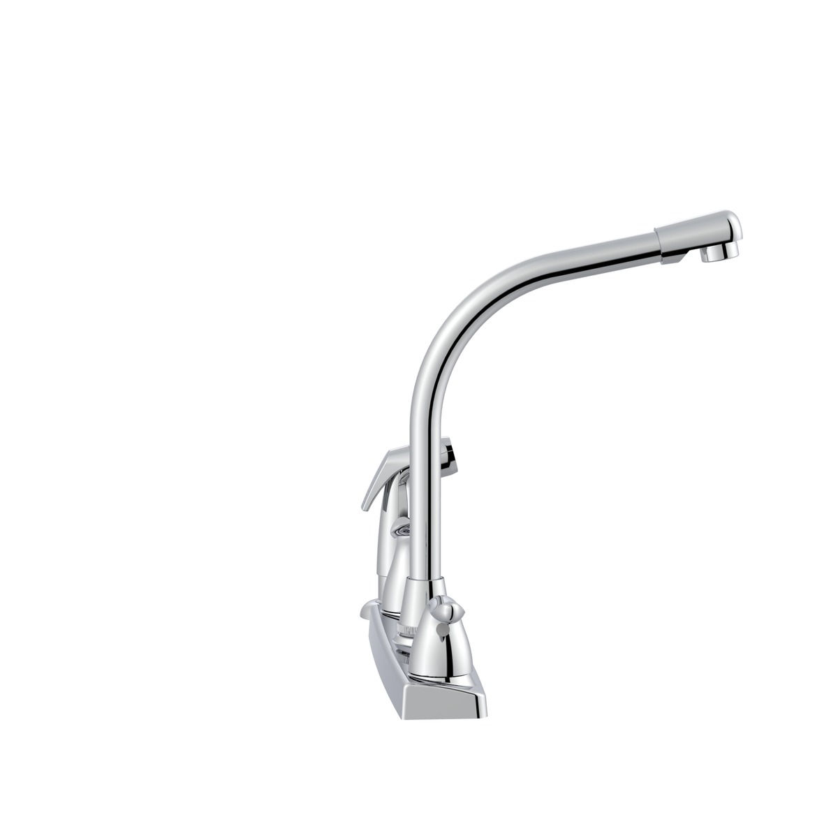 Home Impressions 2-Handle Metal Handle Kitchen Faucet with Side Spray, Chrome