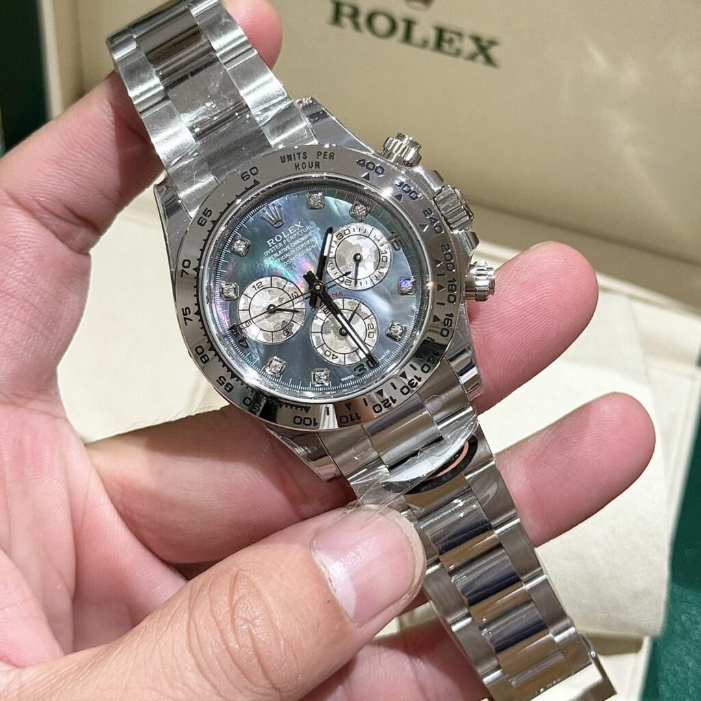 Rolex Daytona Mother Of Pearl And Moissanite Diamonds Dial Replica Watch BT Factory 40mm - Elite Watch Atelier