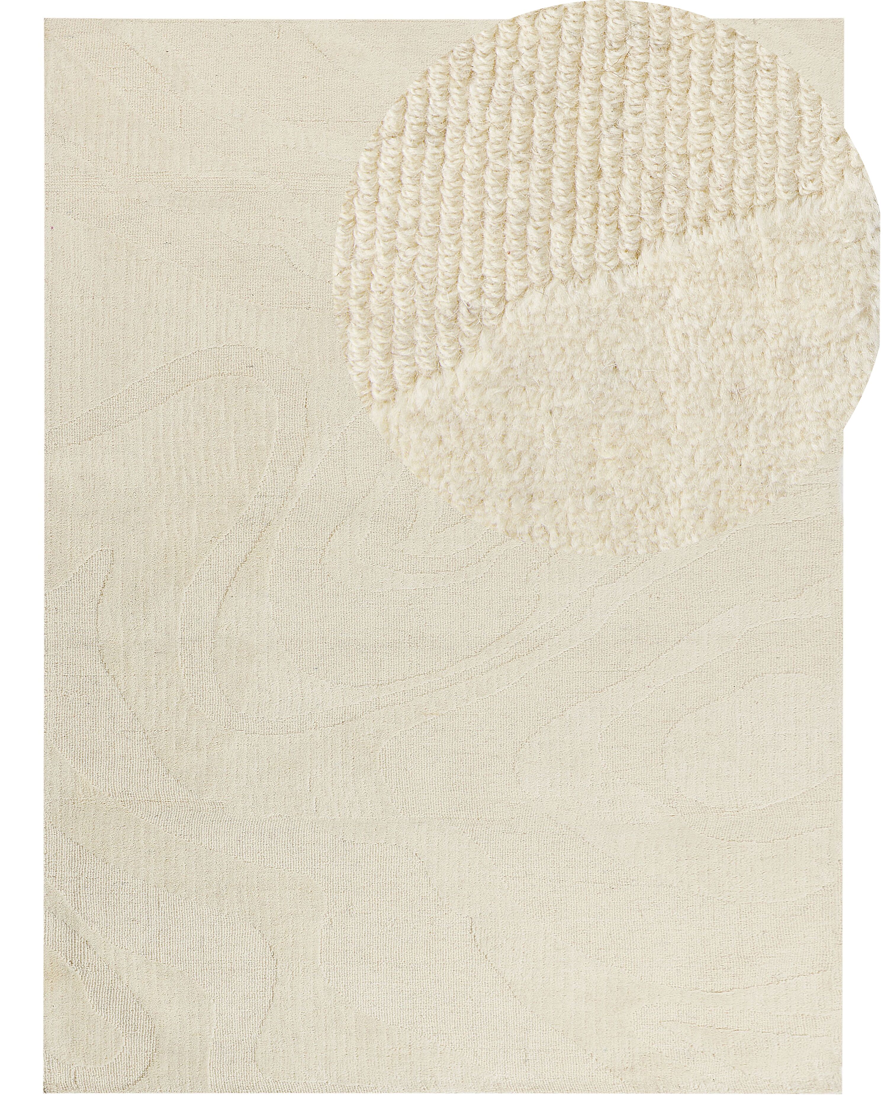 Rug SASNAK Beige 300 x 400 cm Wool