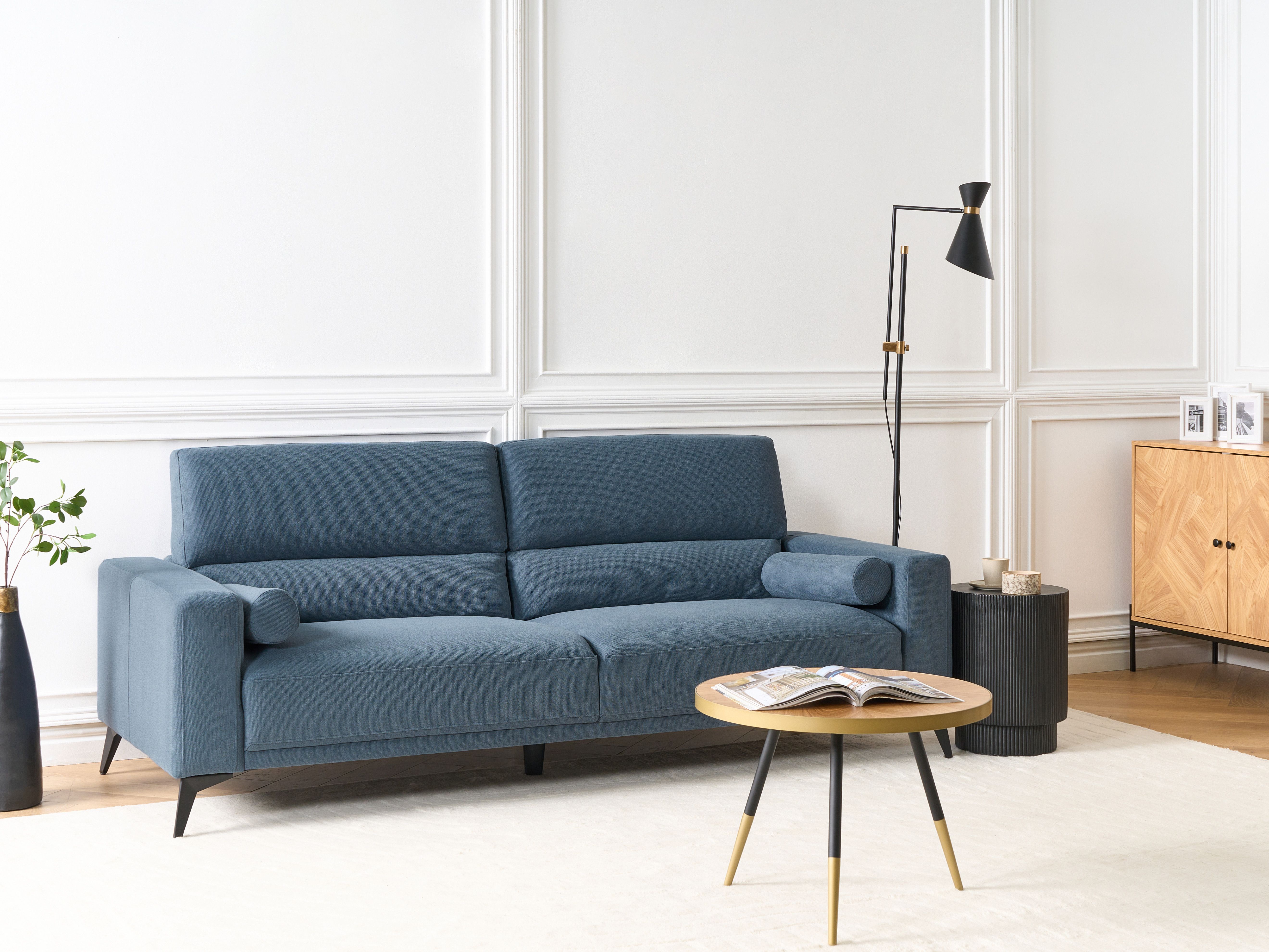 Sofa 3 Seater ANGE Fabric Blue