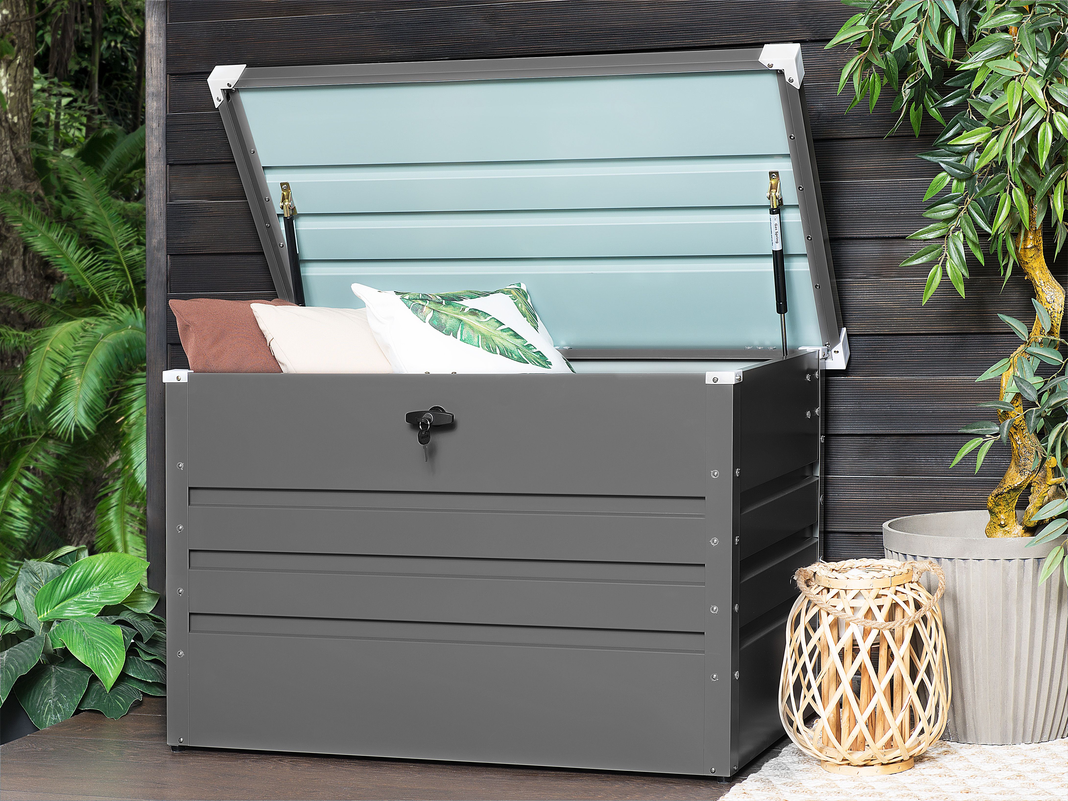 Storage Box CEBROSA 100 cm 62 cm Grey