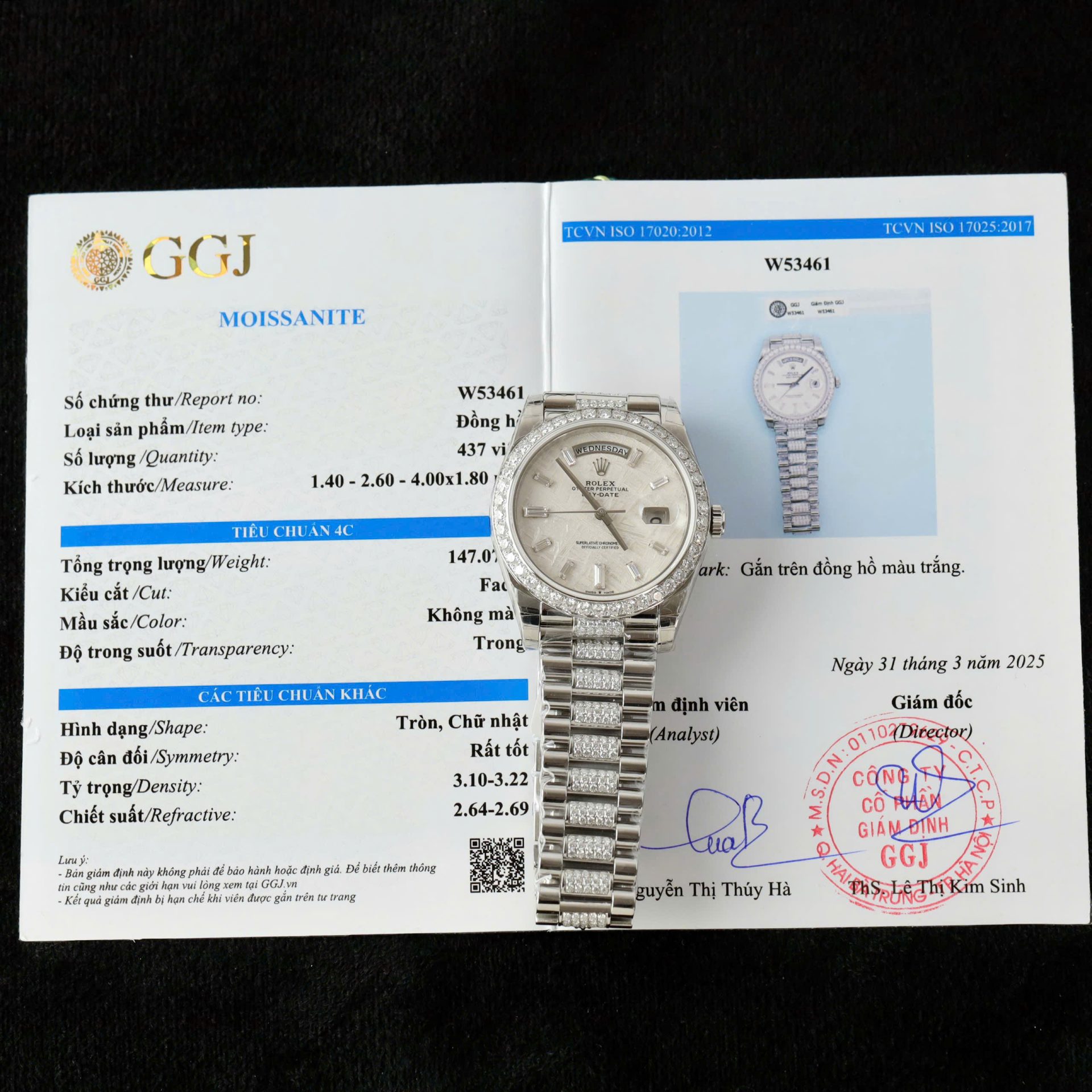 Rolex Day-Date Best Replica Watch Meteorite Dial Moissanite Diamonds Custom 40mm - Elite Watch Atelier