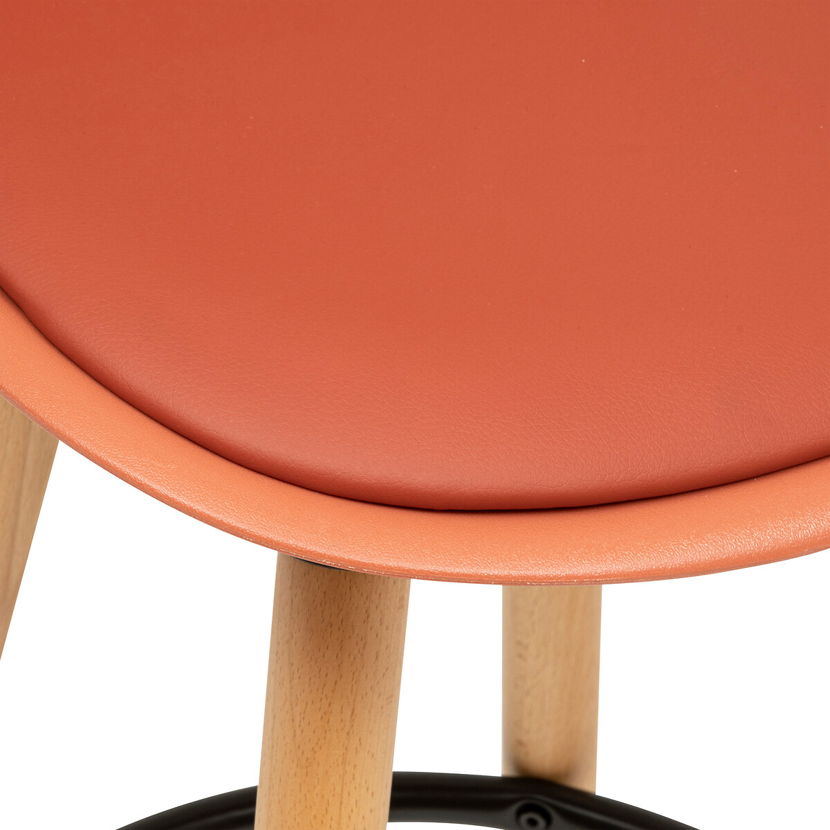 Bar chair "Maxon" Beech & metal, terracotta pink