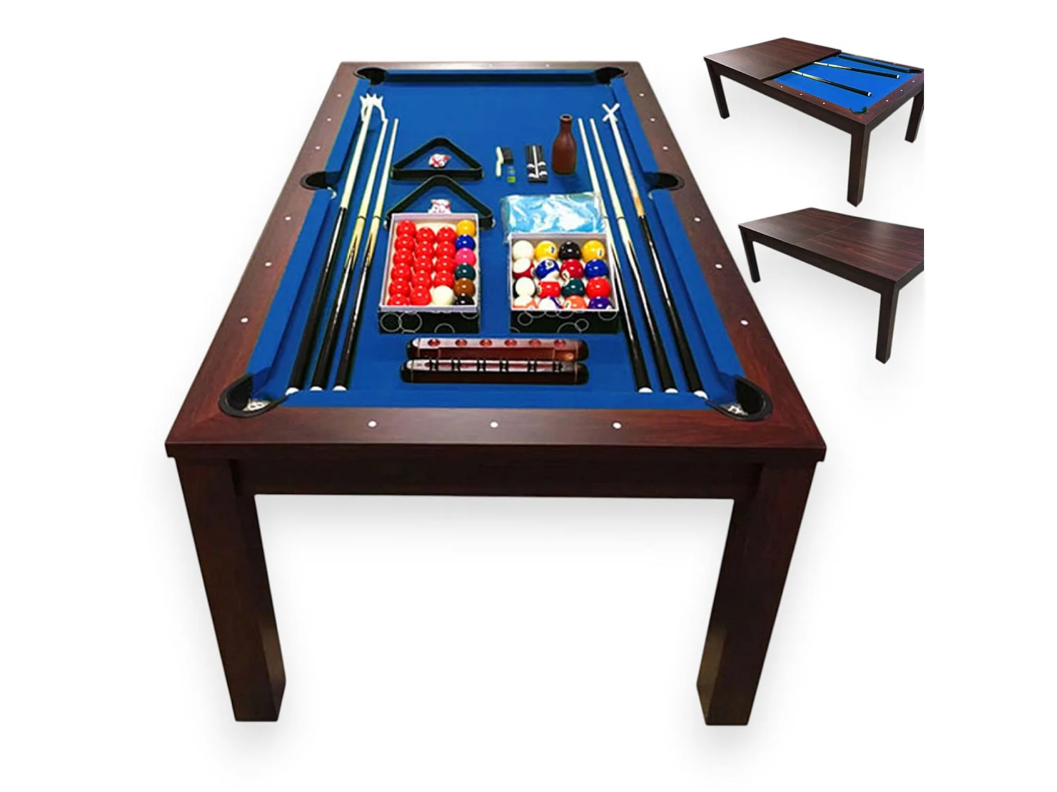 Table de billard convertible 7 pieds avec table à manger – Atlantis