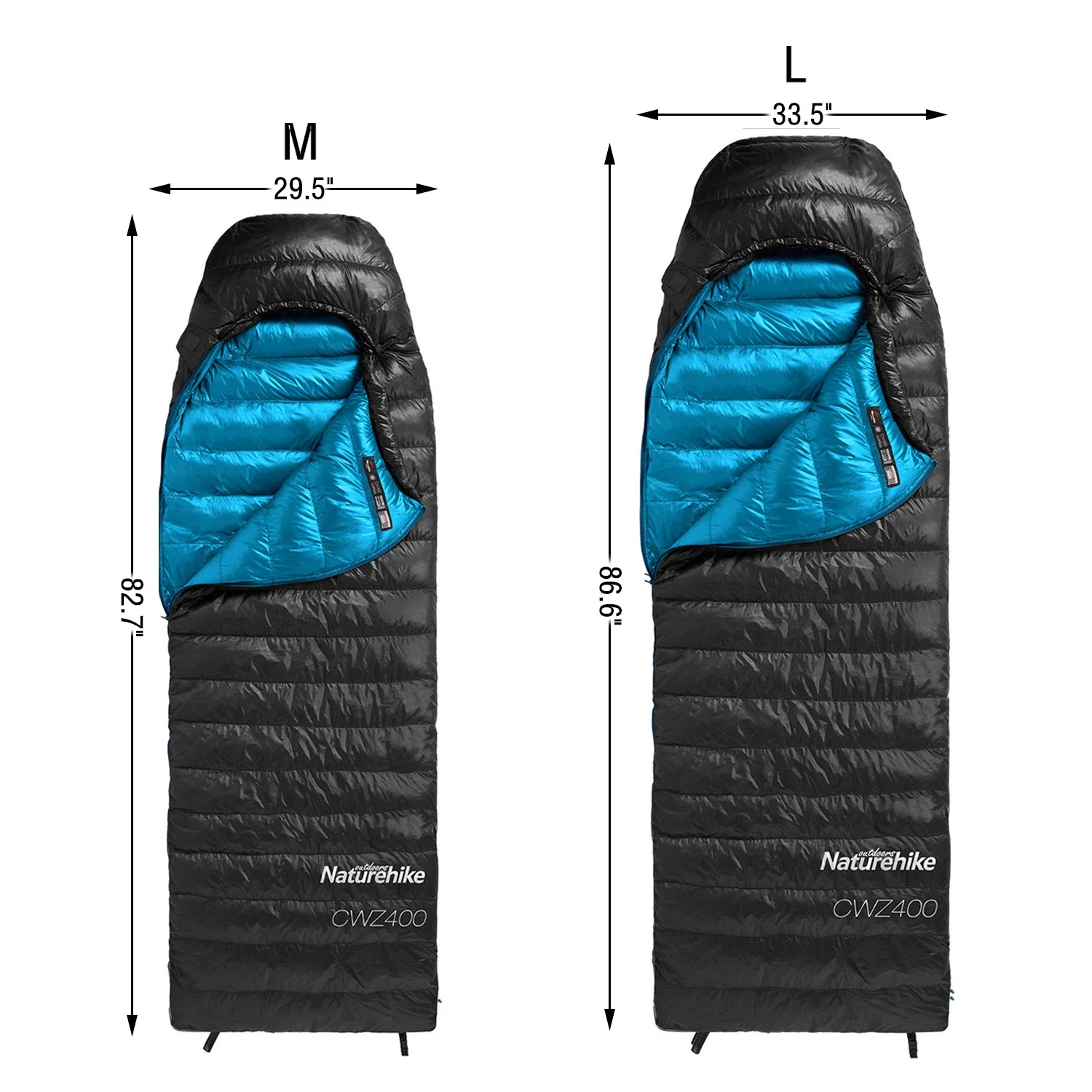 Naturehike Ultralight White Goose Down Sleeping Bag 750/550 Fill Power with Compression Sack - Image 5