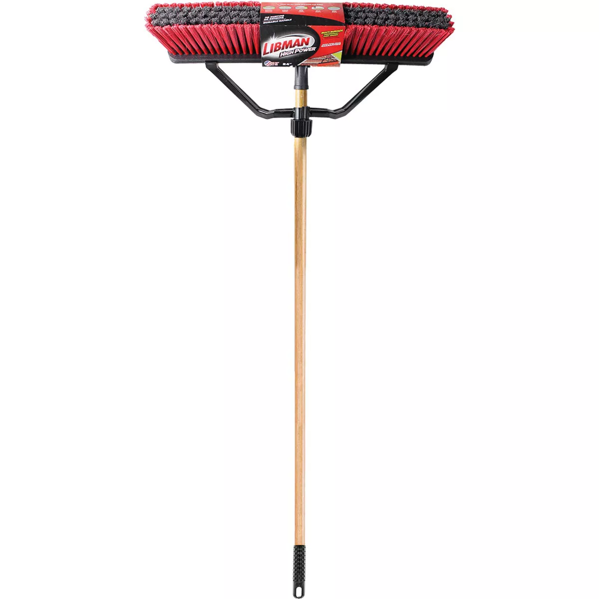 Libman 24 In. W. x 65 In. L. Wood Handle Multi-Surface Industrial Push Broom