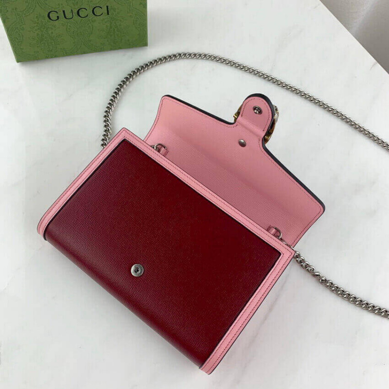 Replica Gucci Dionysus Mini Chain Bag In Red And Pink Leather 4012311:1High-quality replica
