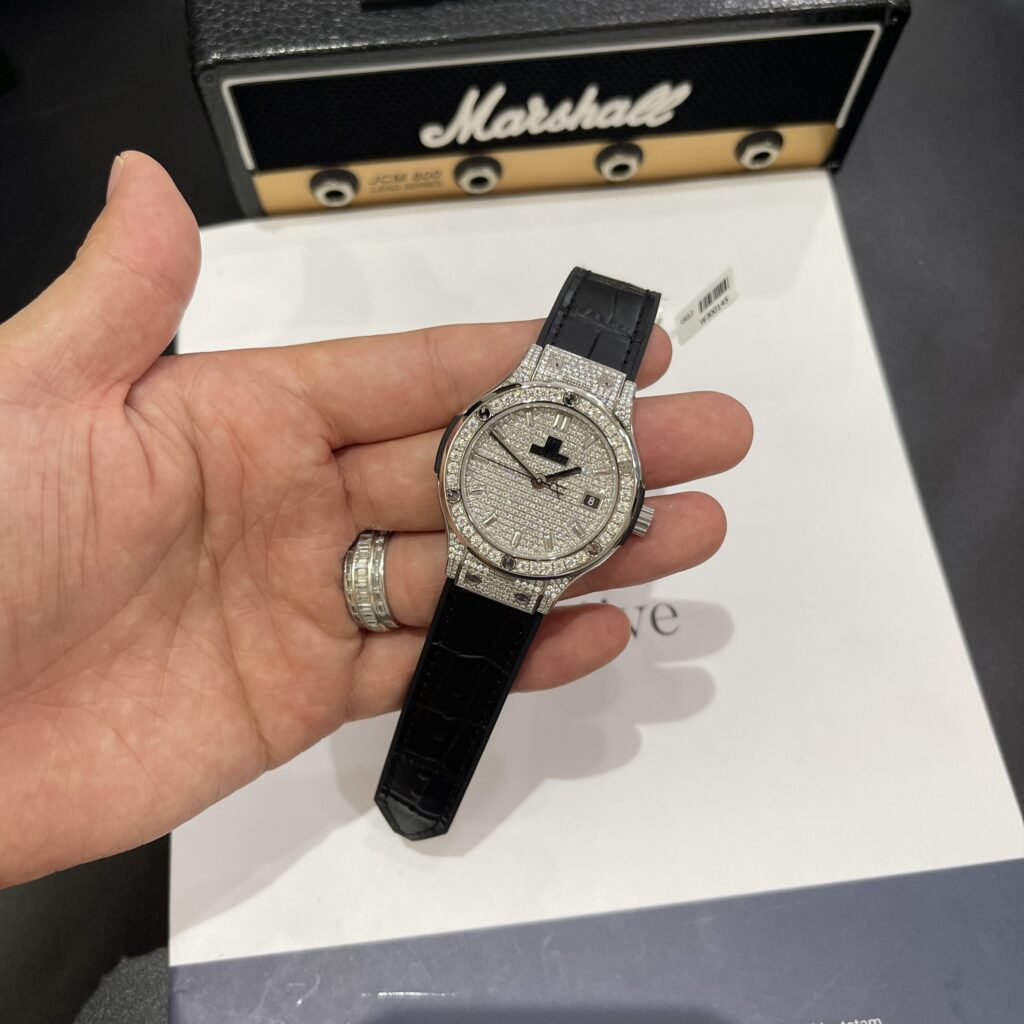 Hublot Replica 11 Watch Classic Fusion Full Diamond Moissanite 38mm - Top club