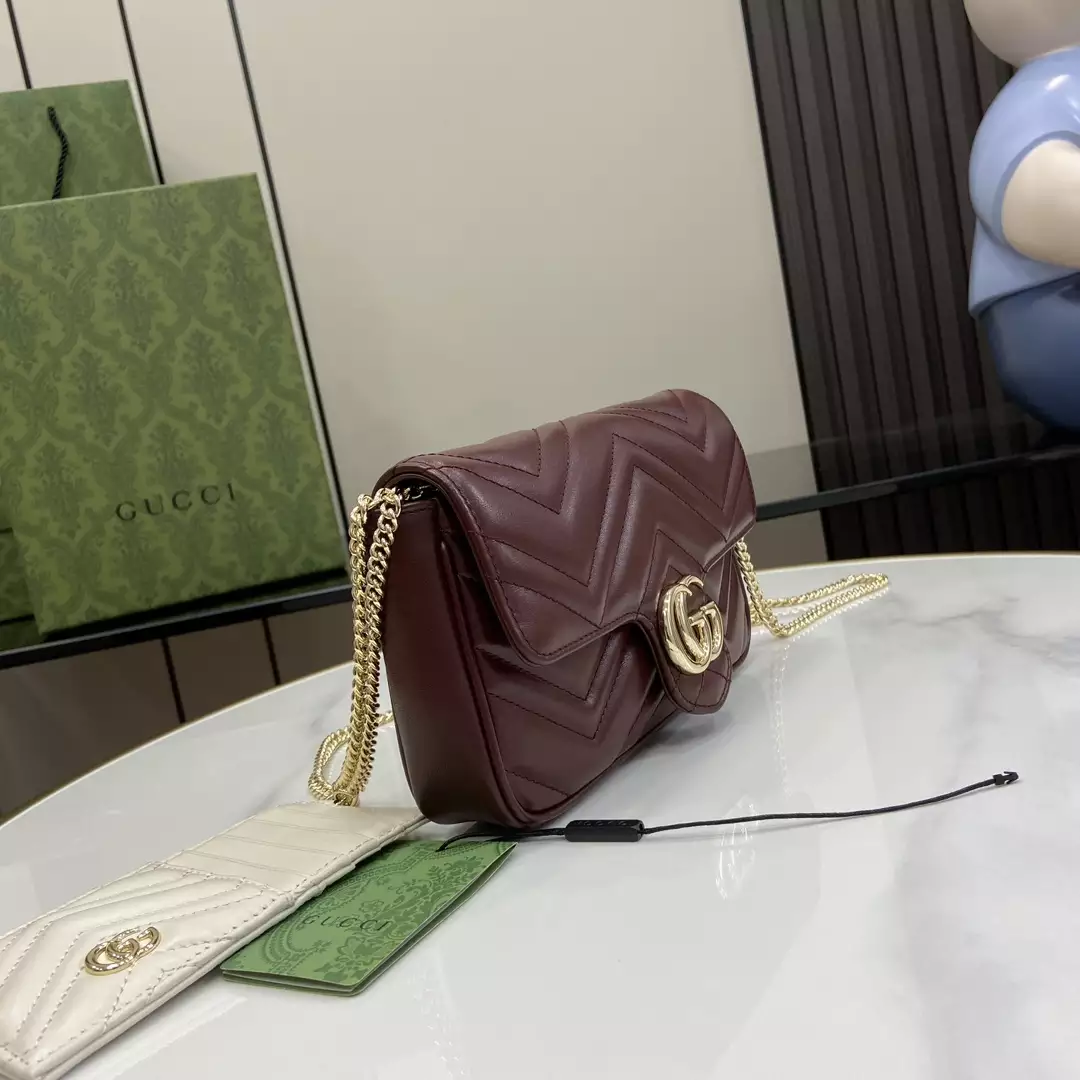 GG Marmont Mini Bag in Rosso Ancora Red Leather1:1High-quality replica