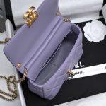 Super Vip 1:1 – Chanel Crystal Pearl Chain Mini Flap Bag Gold Hardware Purple 17Cm1:1High-quality replica