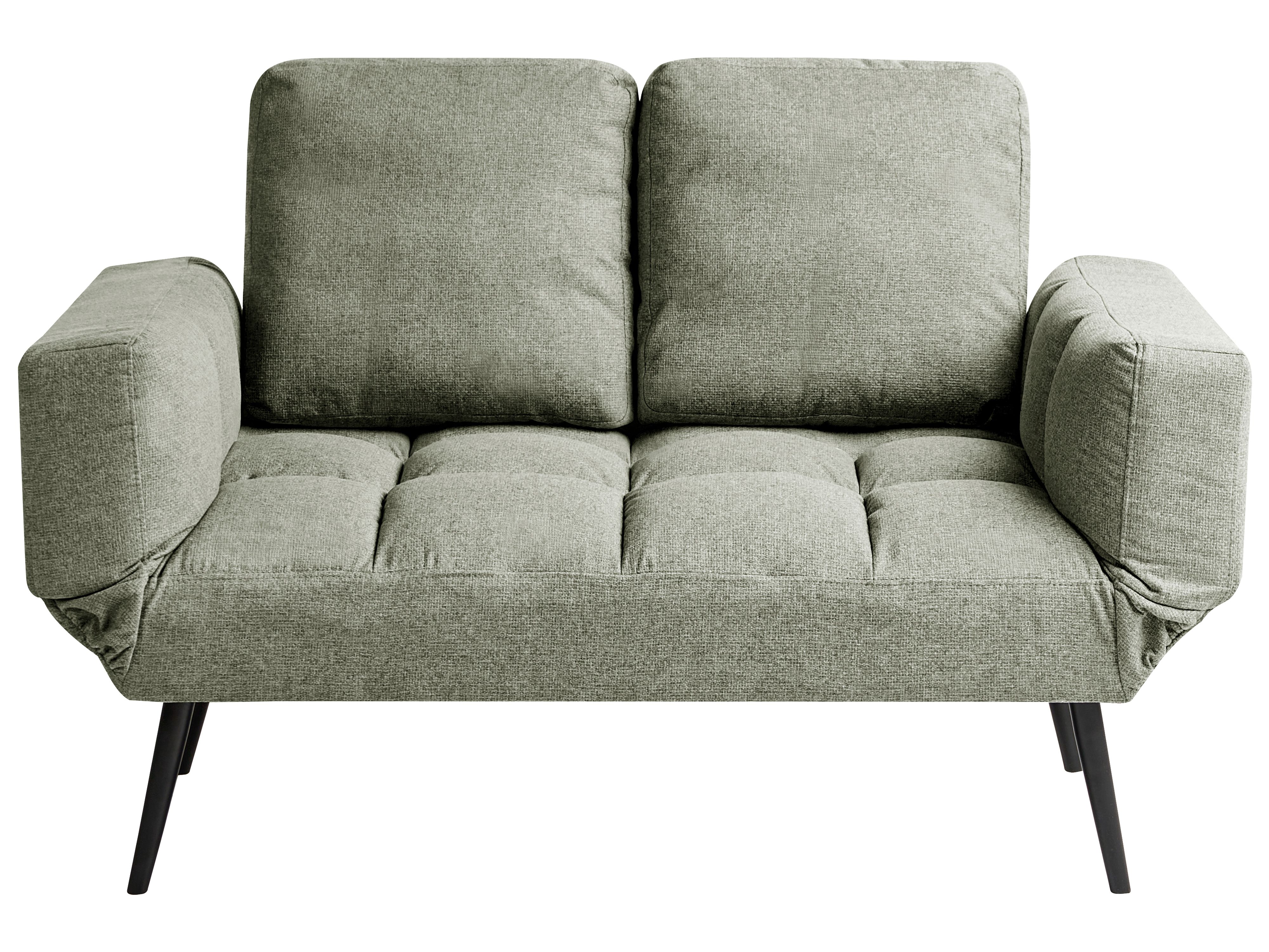 Sofa Bed 2 Seater BREKKE Fabric Light Green