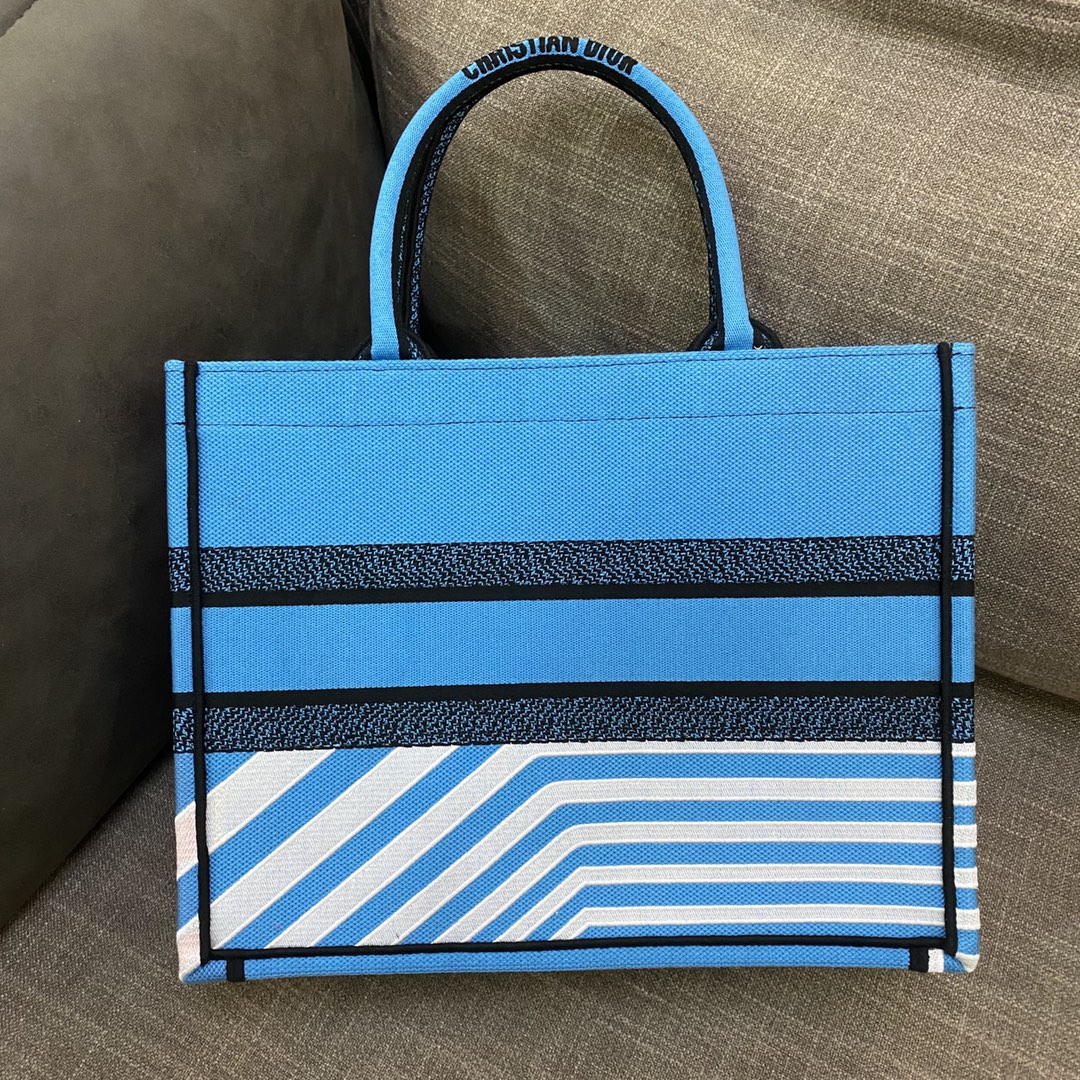 Christian Dior Medium Dior Book Tote Bright Blue and Bright Pink D-Jungle Pop Embroidery, Blue/Pink, For Women Women’s Handbags, 36cm CD M1296ZRON_M8881:1High-quality replica