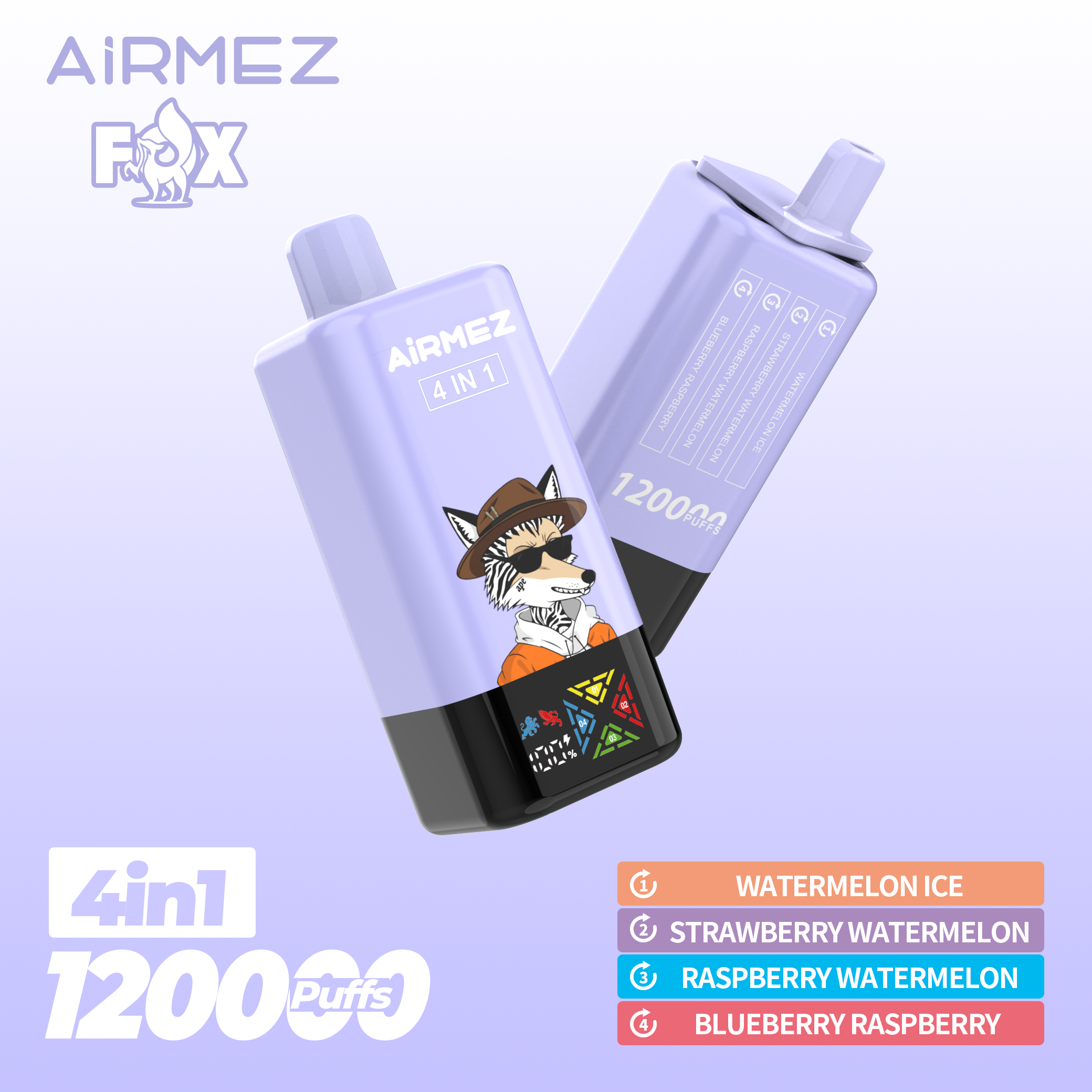 Airmez FOX 4-in-1 120000 Puffs – Quad Flavor Beast