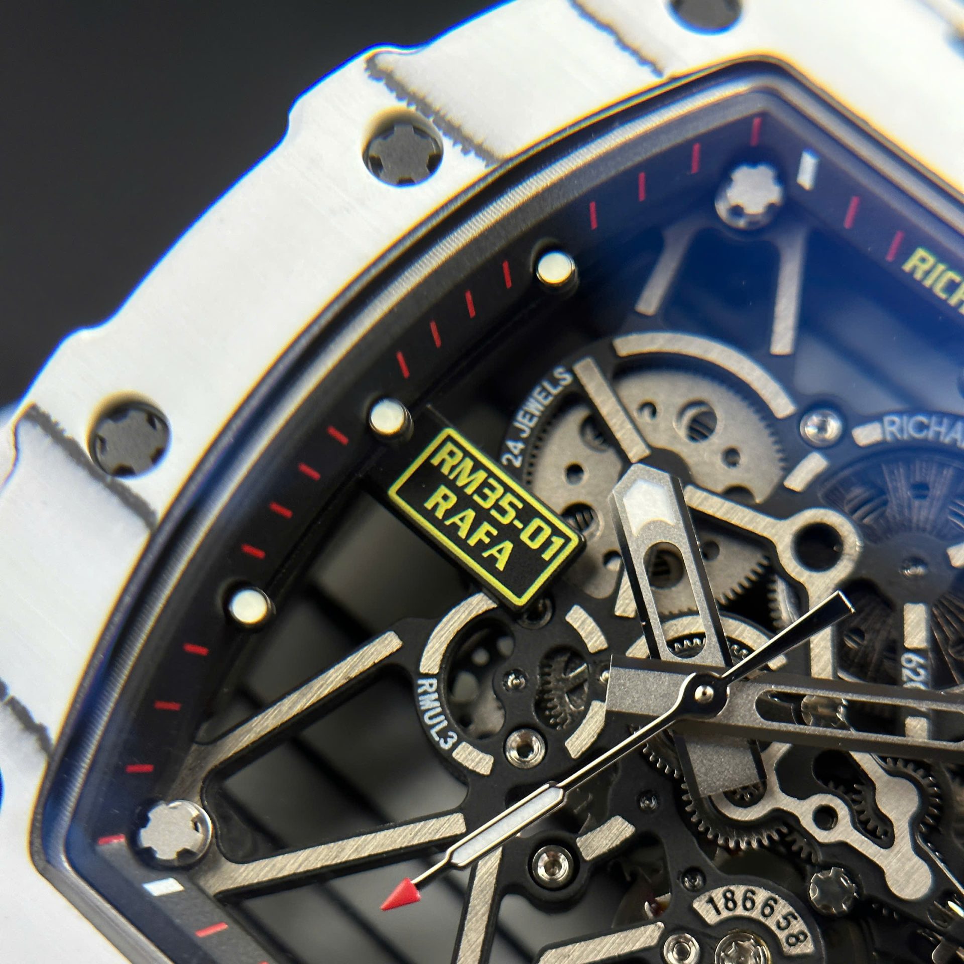 Richard Mille RM35-01 Rafael Nadal Red Rubber Strap Replica 1:1 Watch BBR Factory 42mm - Top club