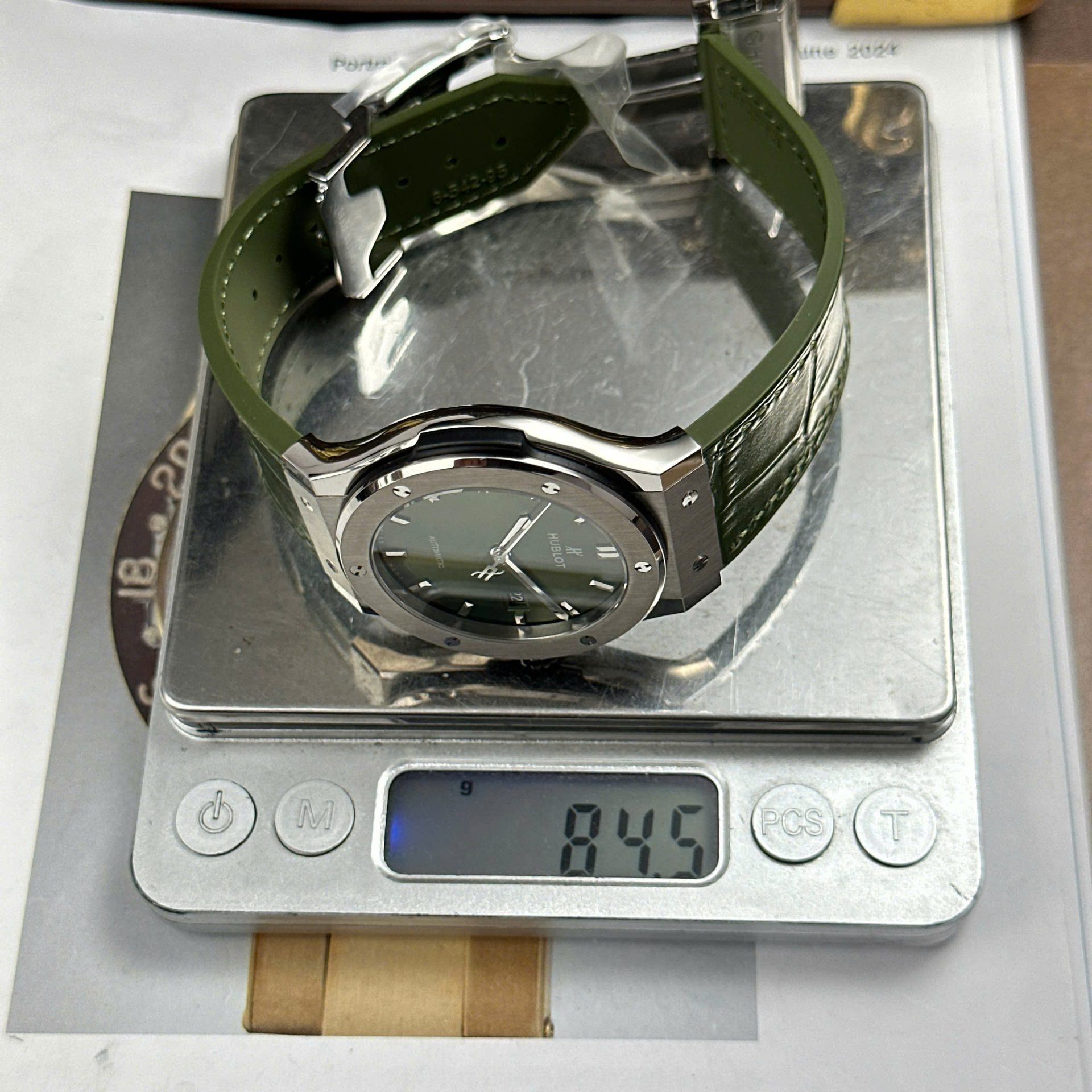 Hublot Classic Fusion Titanium Fake Watches Green Dial Weight 84 Grams Super Light JJZ Factory 42mm - Top club