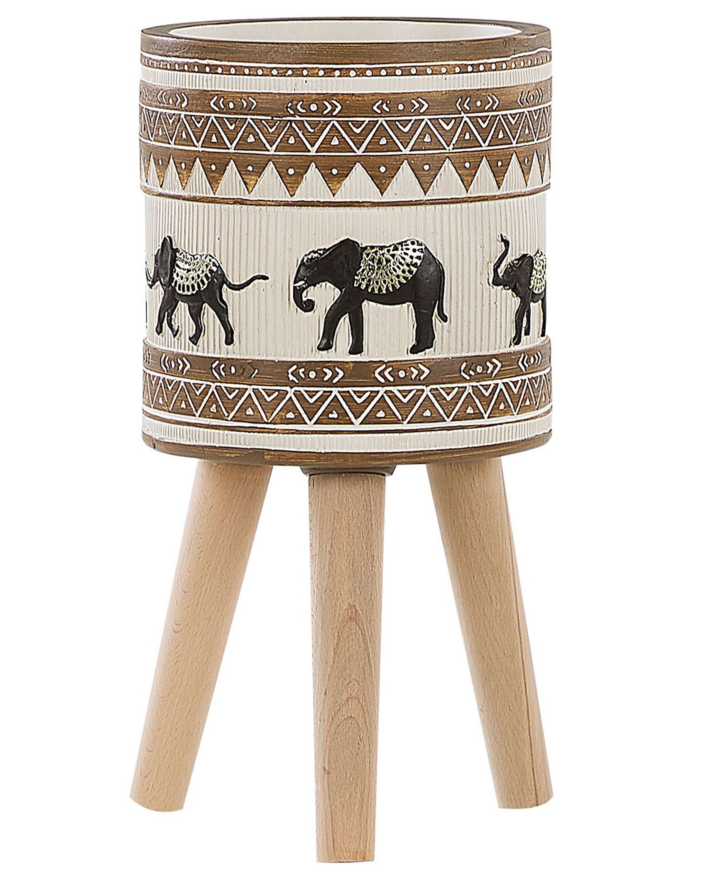 Elevated Plant Pot KOTTES 22 cm Light Brown