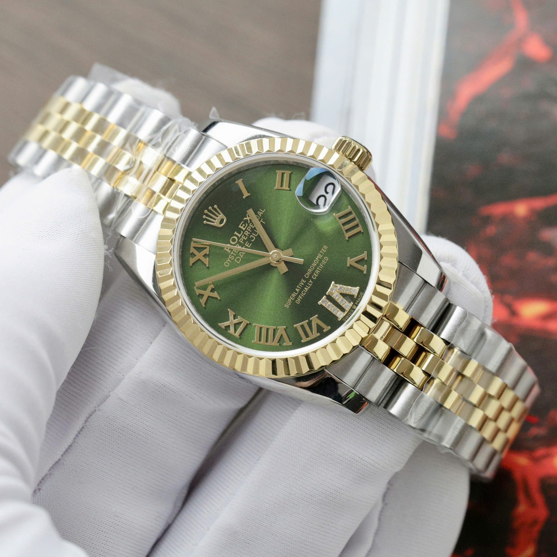 Rolex DateJust Women Replica Watch Demi Yellow Gold Jubilee Strap 31mm - Top club
