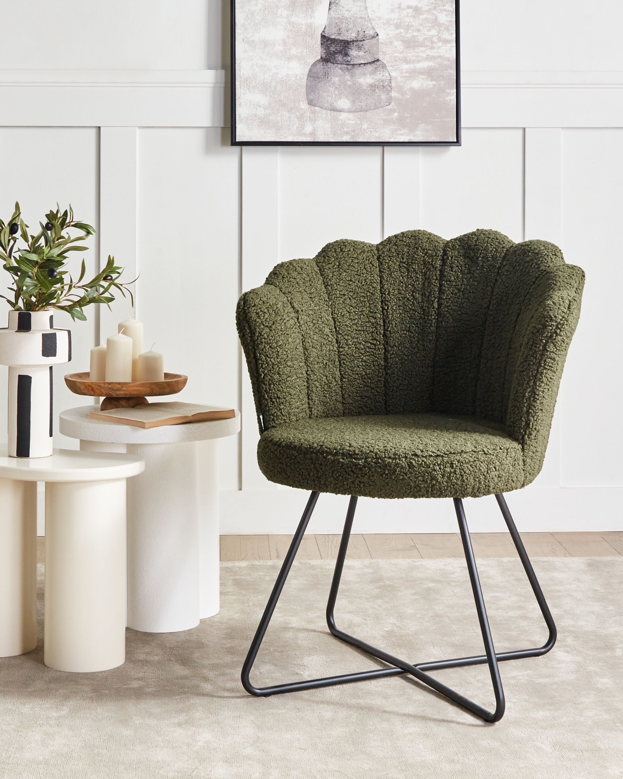 Armchair LOVELOCK Boucle Dark Green