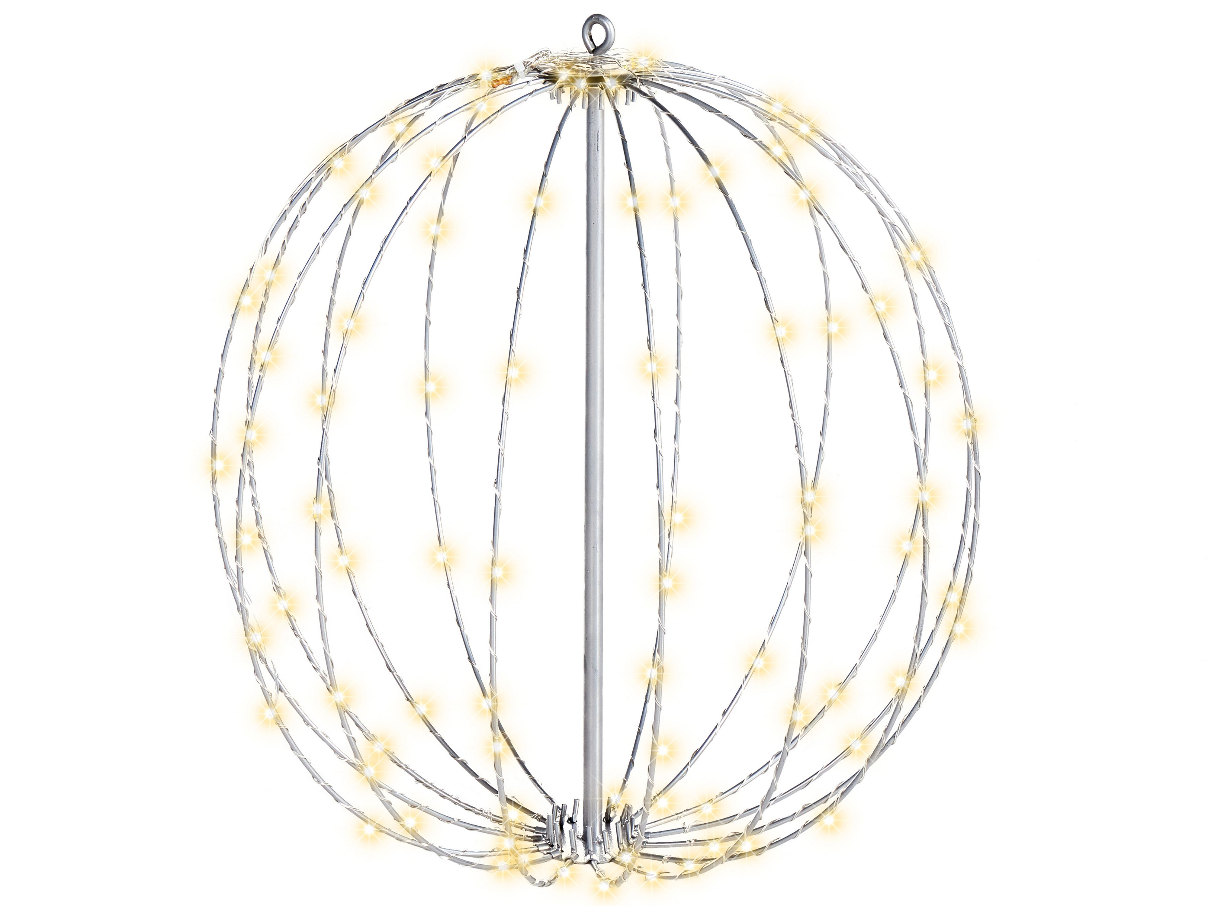 Outdoor Hanging Decoration LED HOSFOS Bauble 42 cm Silver