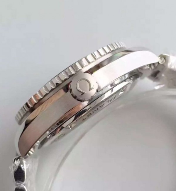 Replica Omega Planet Ocean SS GMT Gray Dial Orange Bezel SS Bracelet A8605 - Top club