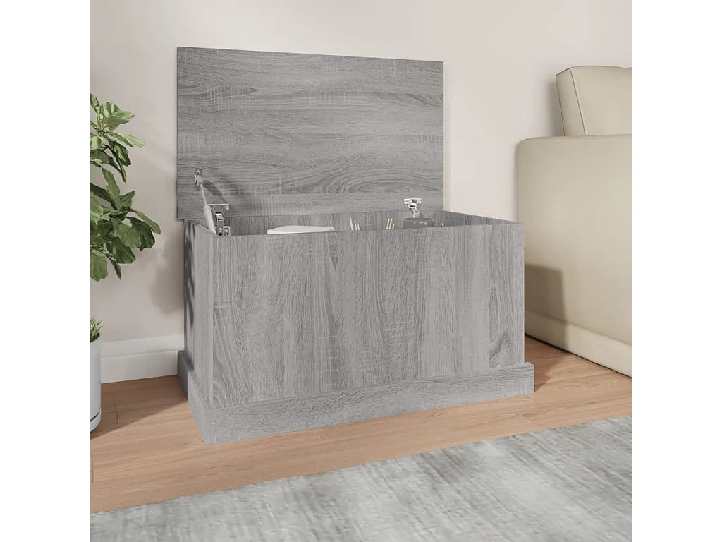Boîte de rangement sonoma gris 70x40x38 cm bois d'ingénierie