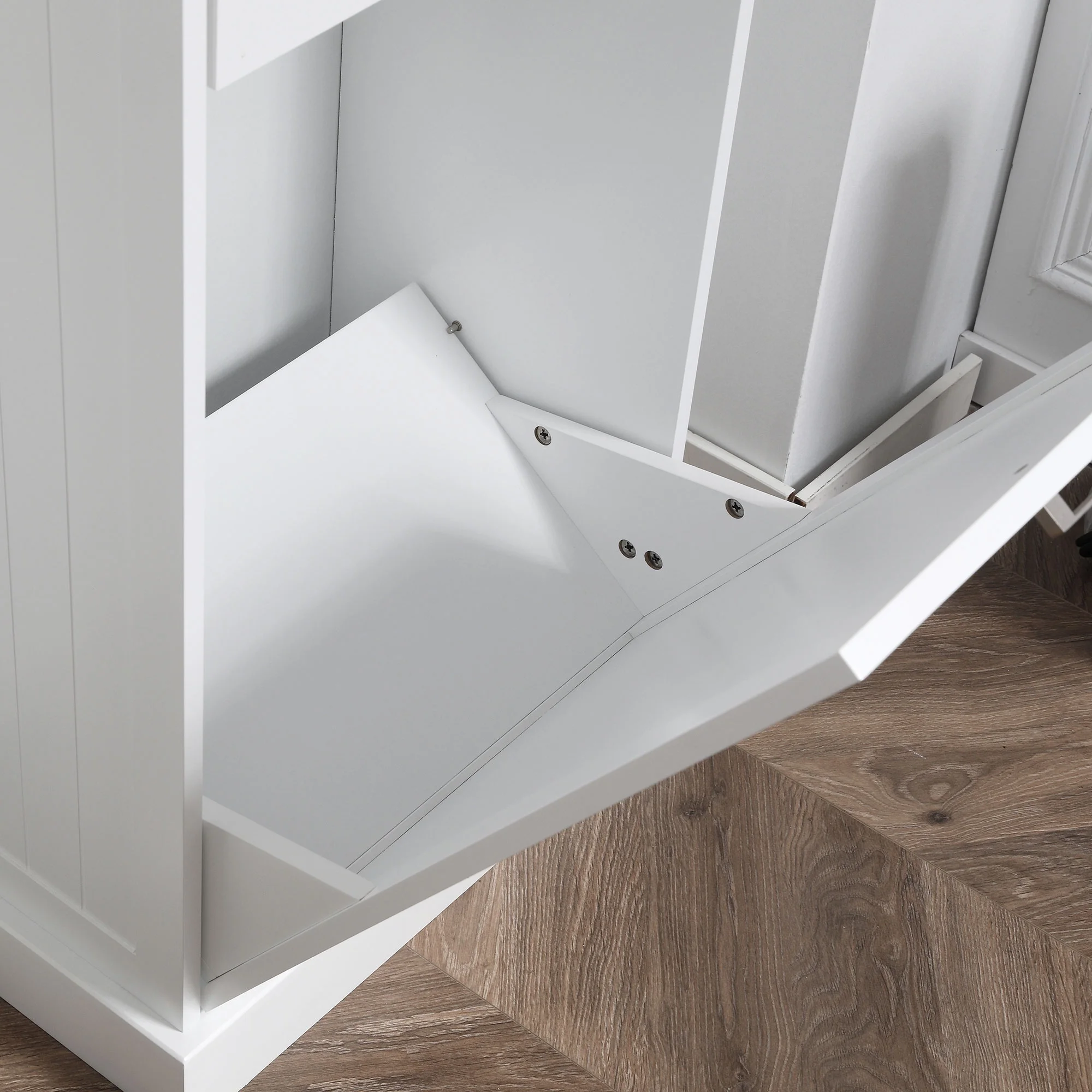 HOMCOM Kitchen Tilt Out Trash Bin Cabinet, Free Standing Recycling Cabinet - Image 34