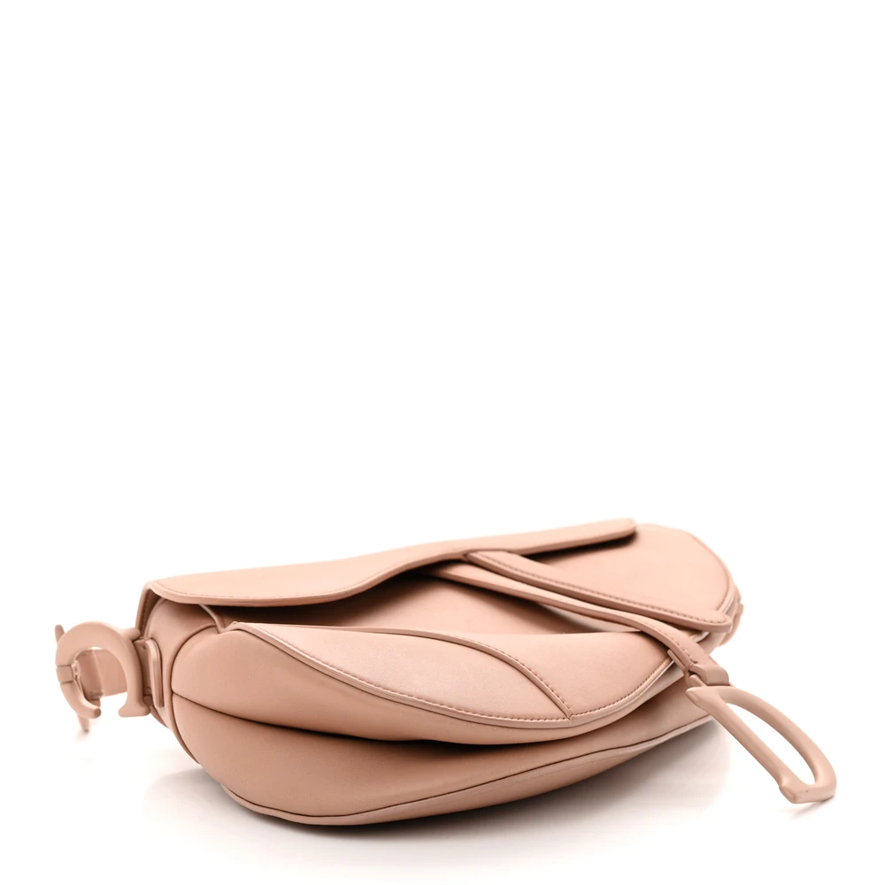 Dior Blush Ultra Matte Calfskin Leather Medium Saddle Bag Matte Beige Hardware Reps1:1High-quality replica